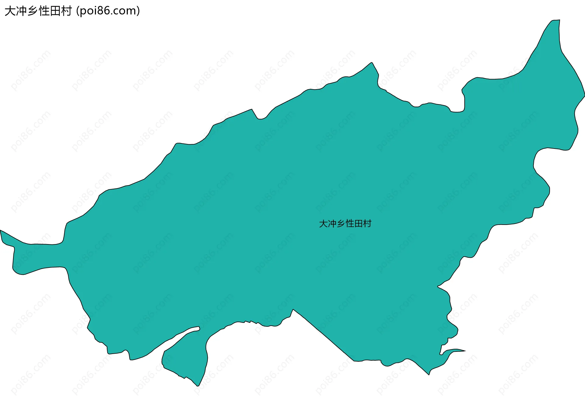 大冲乡性田村边界地图