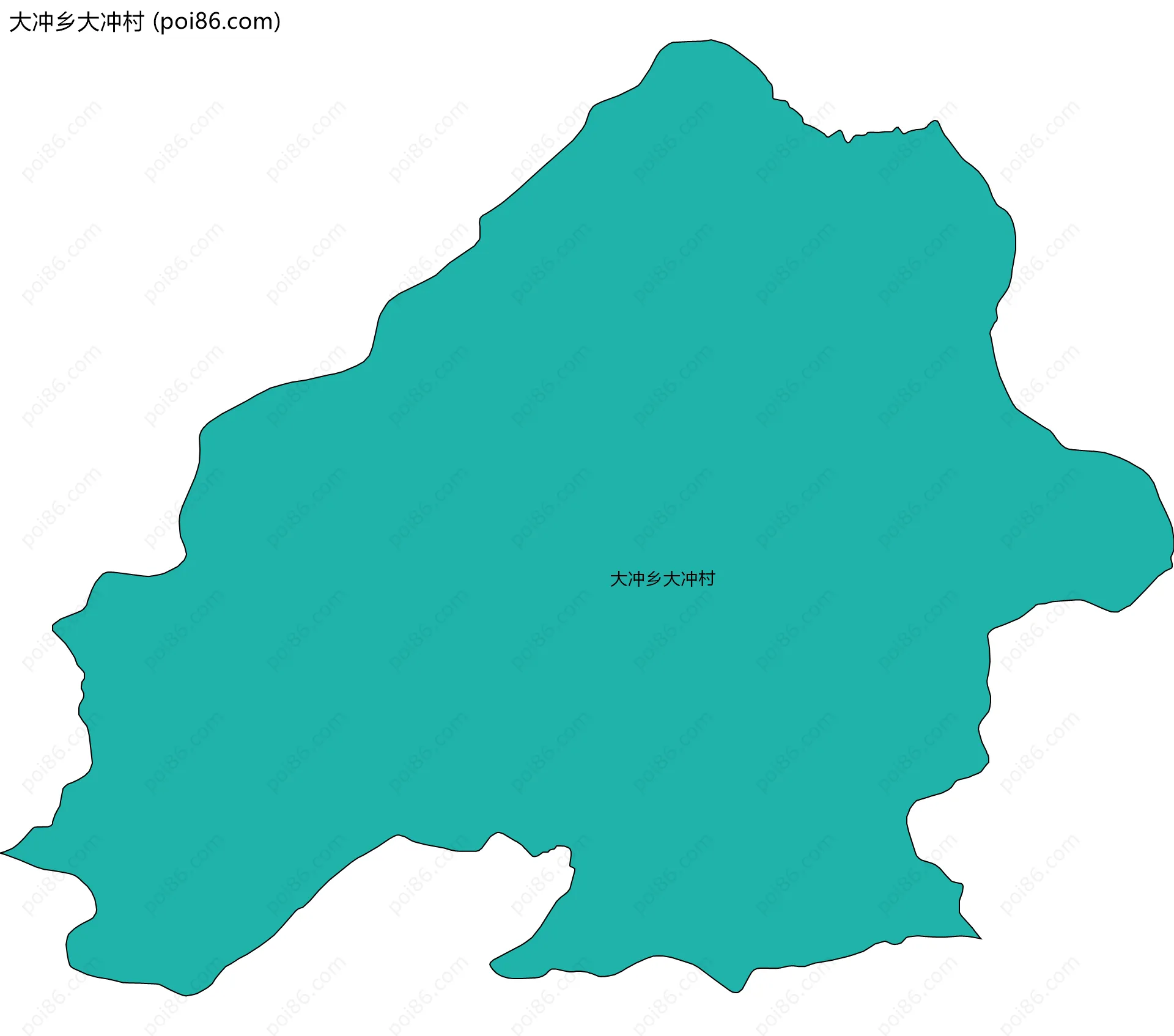 大冲乡大冲村边界地图