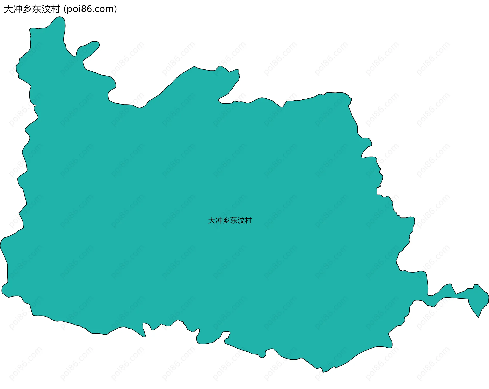 大冲乡东汶村边界地图