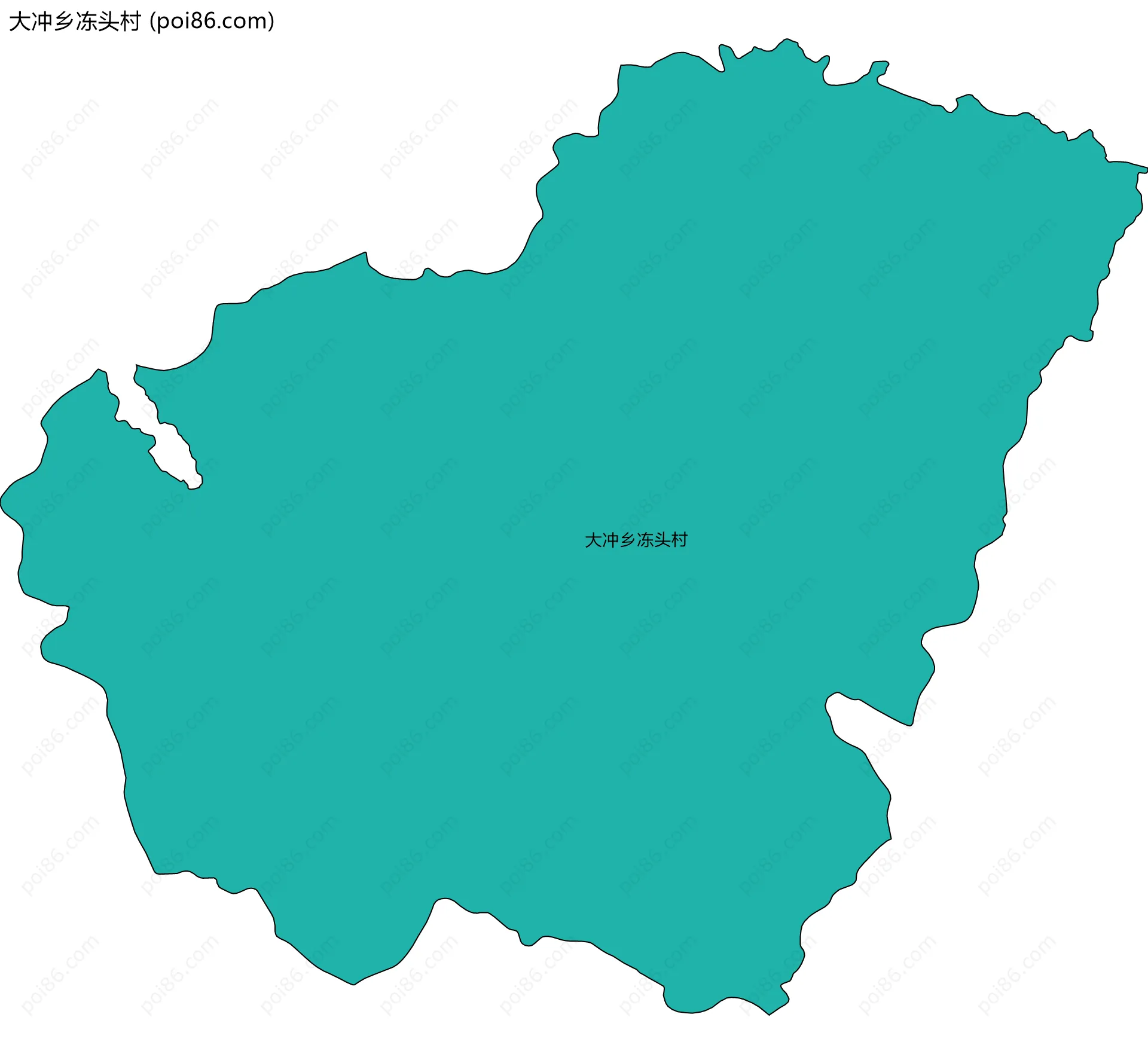 大冲乡冻头村边界地图
