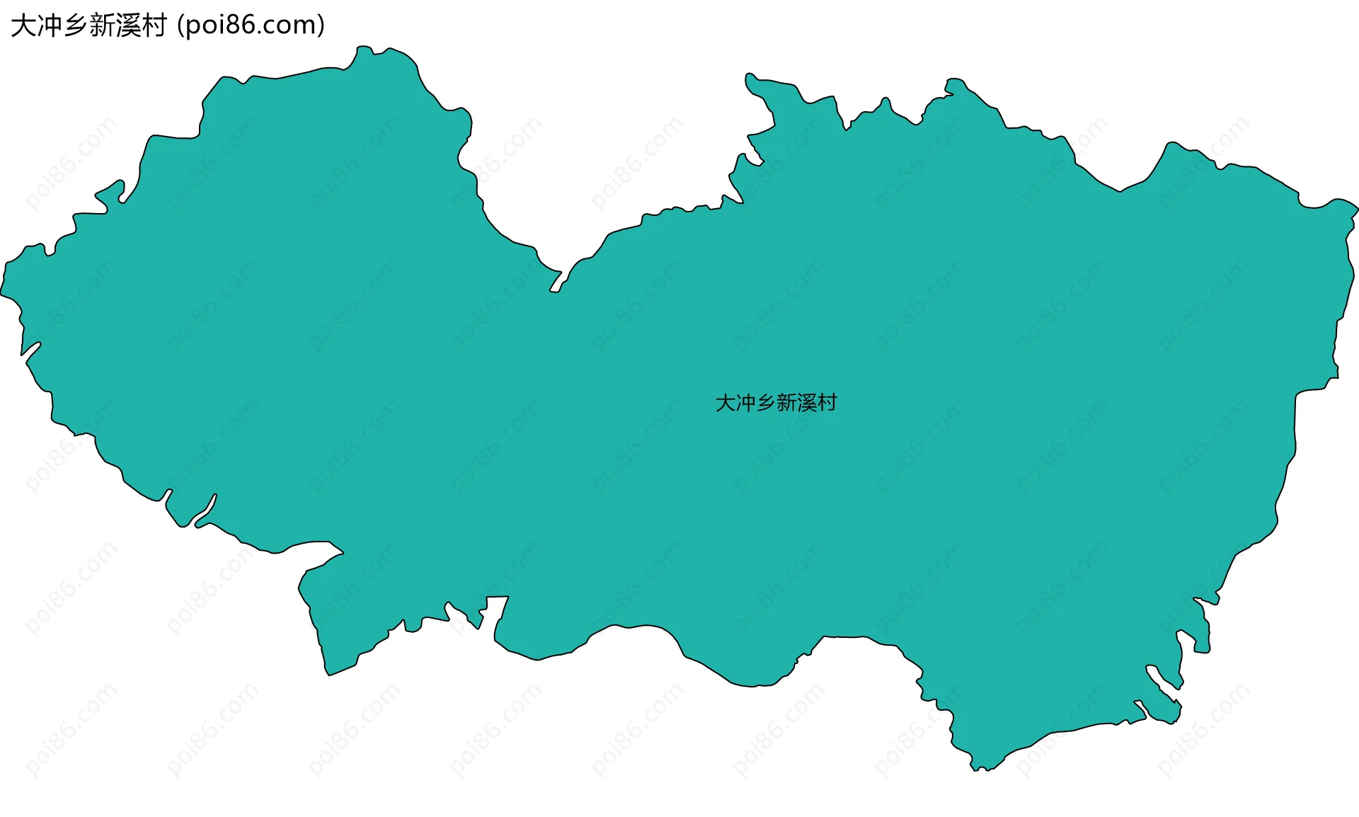 大冲乡新溪村边界地图