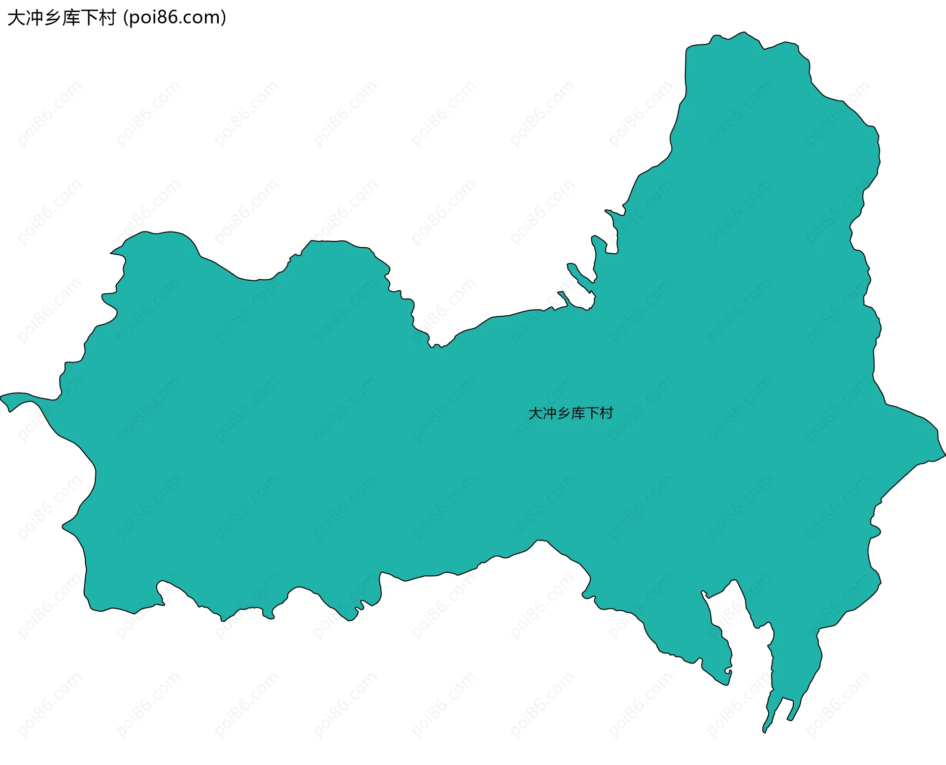 大冲乡库下村边界地图