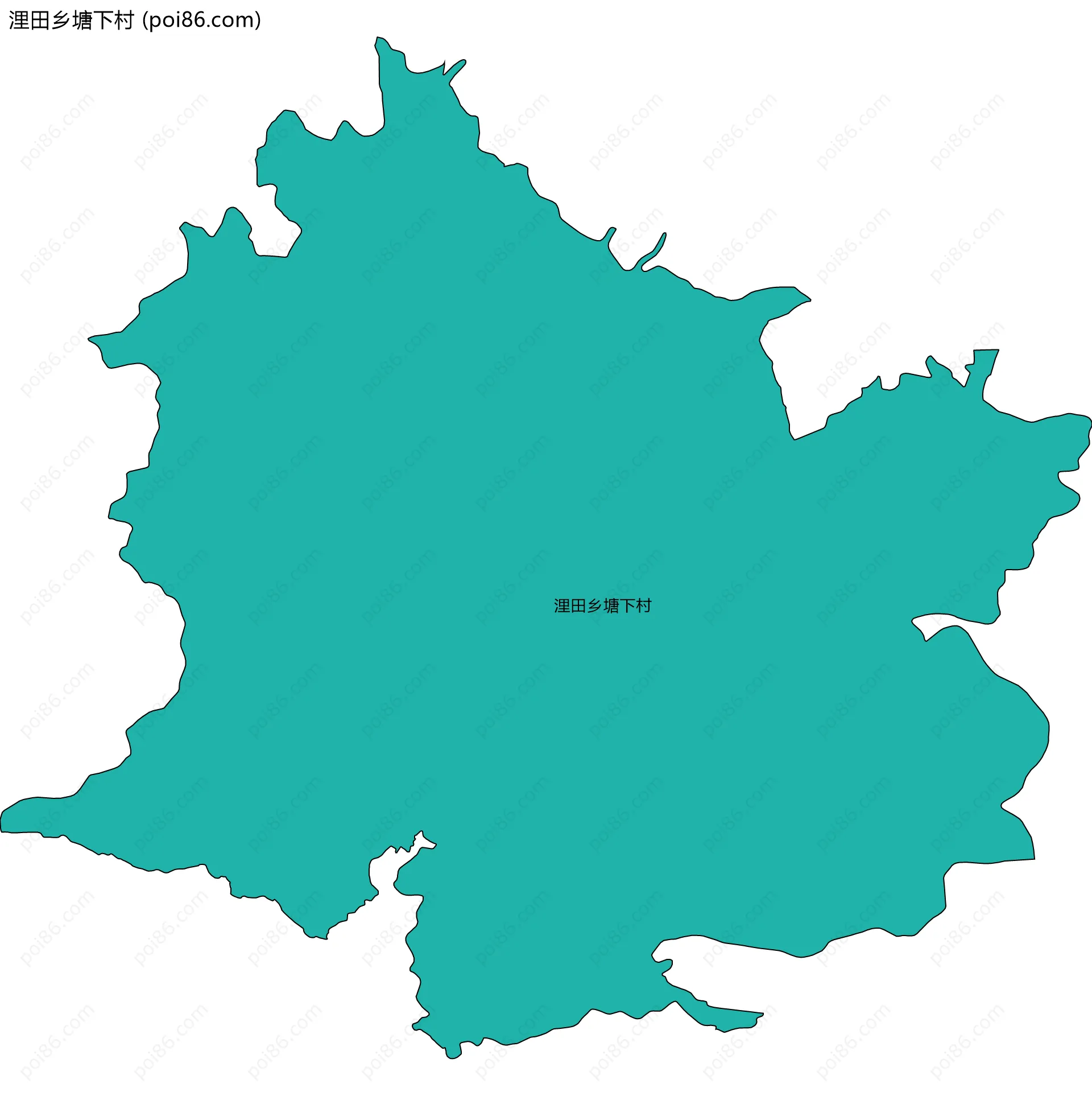 浬田乡塘下村边界地图