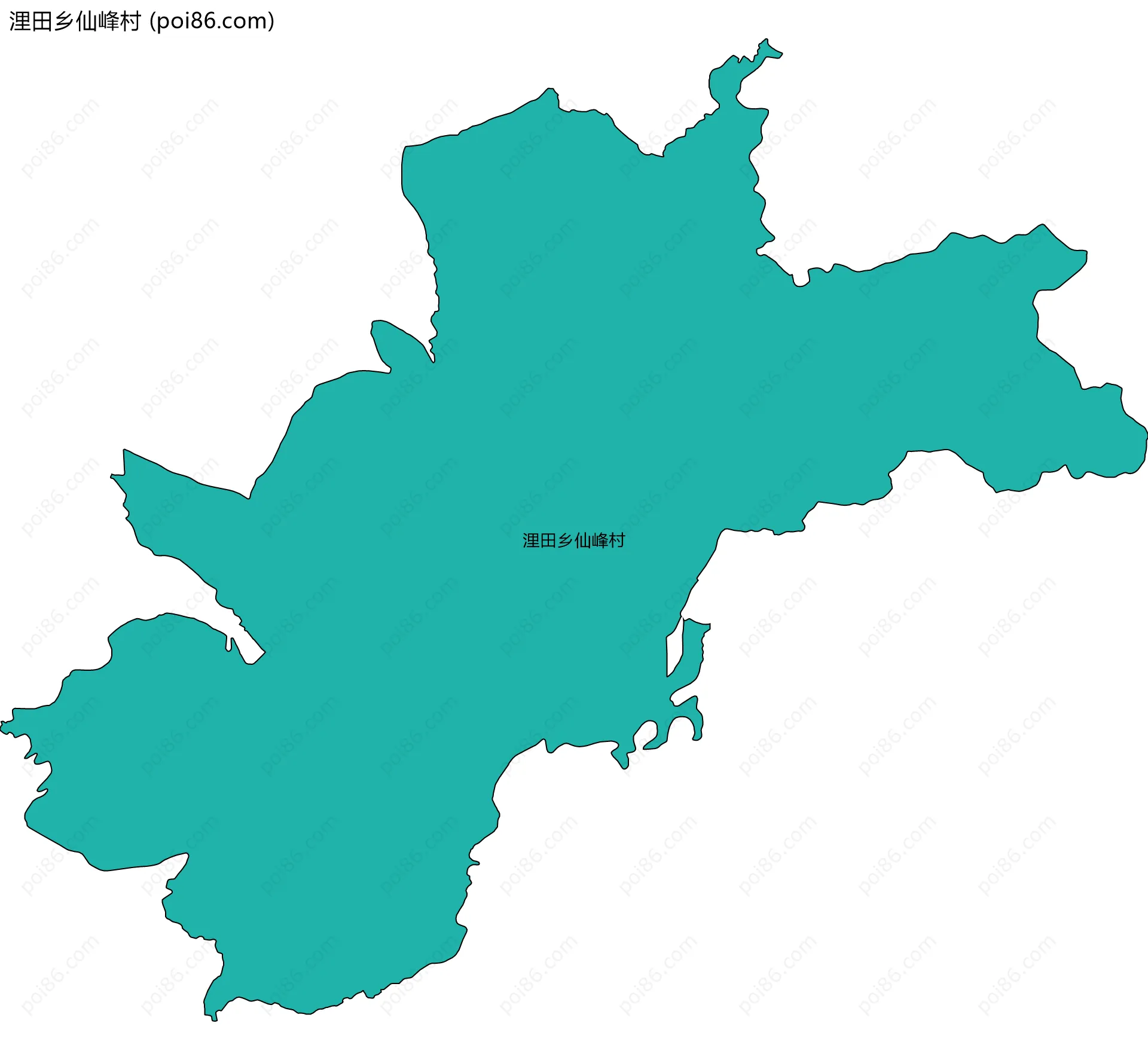 浬田乡仙峰村边界地图