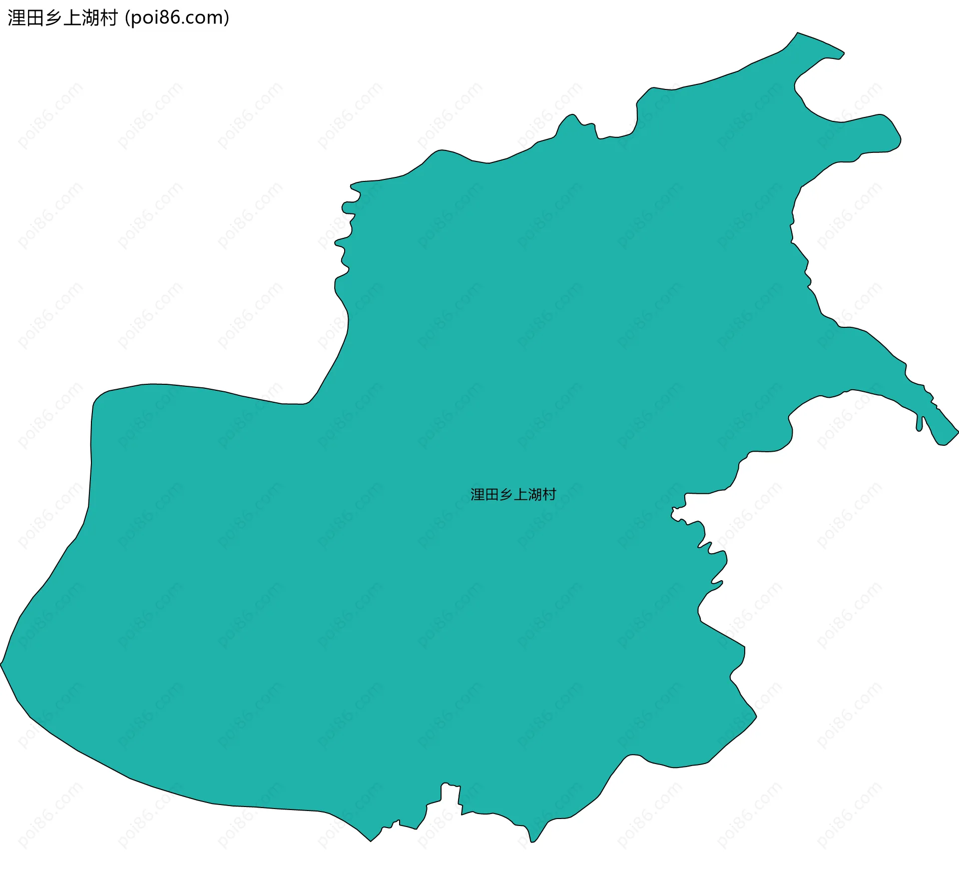 浬田乡上湖村边界地图