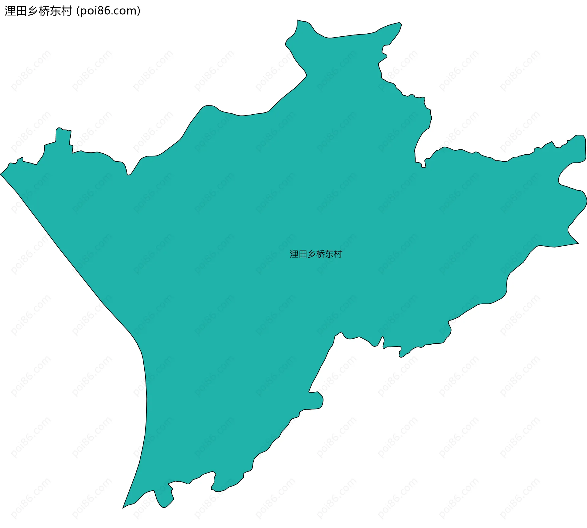 浬田乡桥东村边界地图