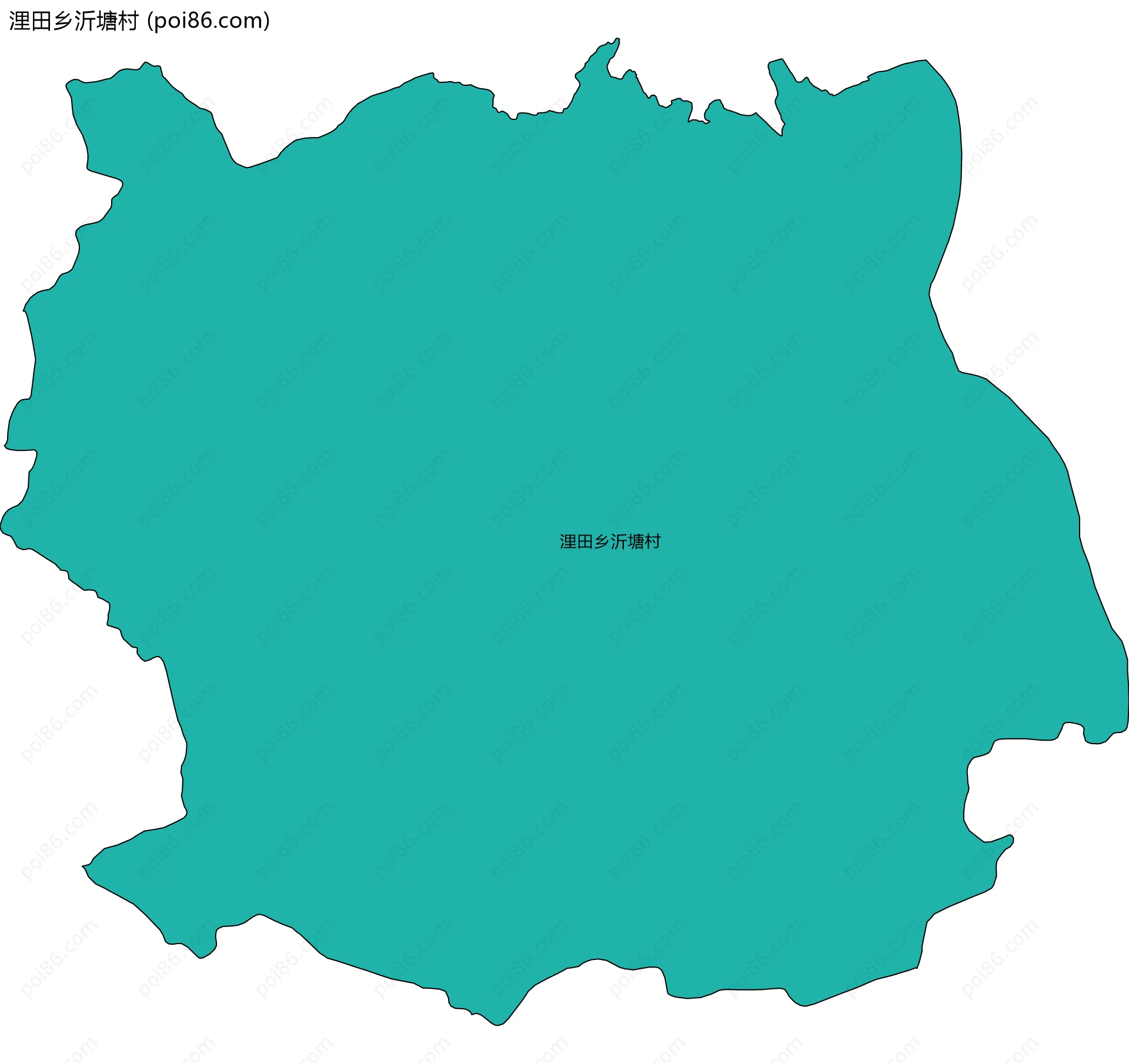 浬田乡沂塘村边界地图