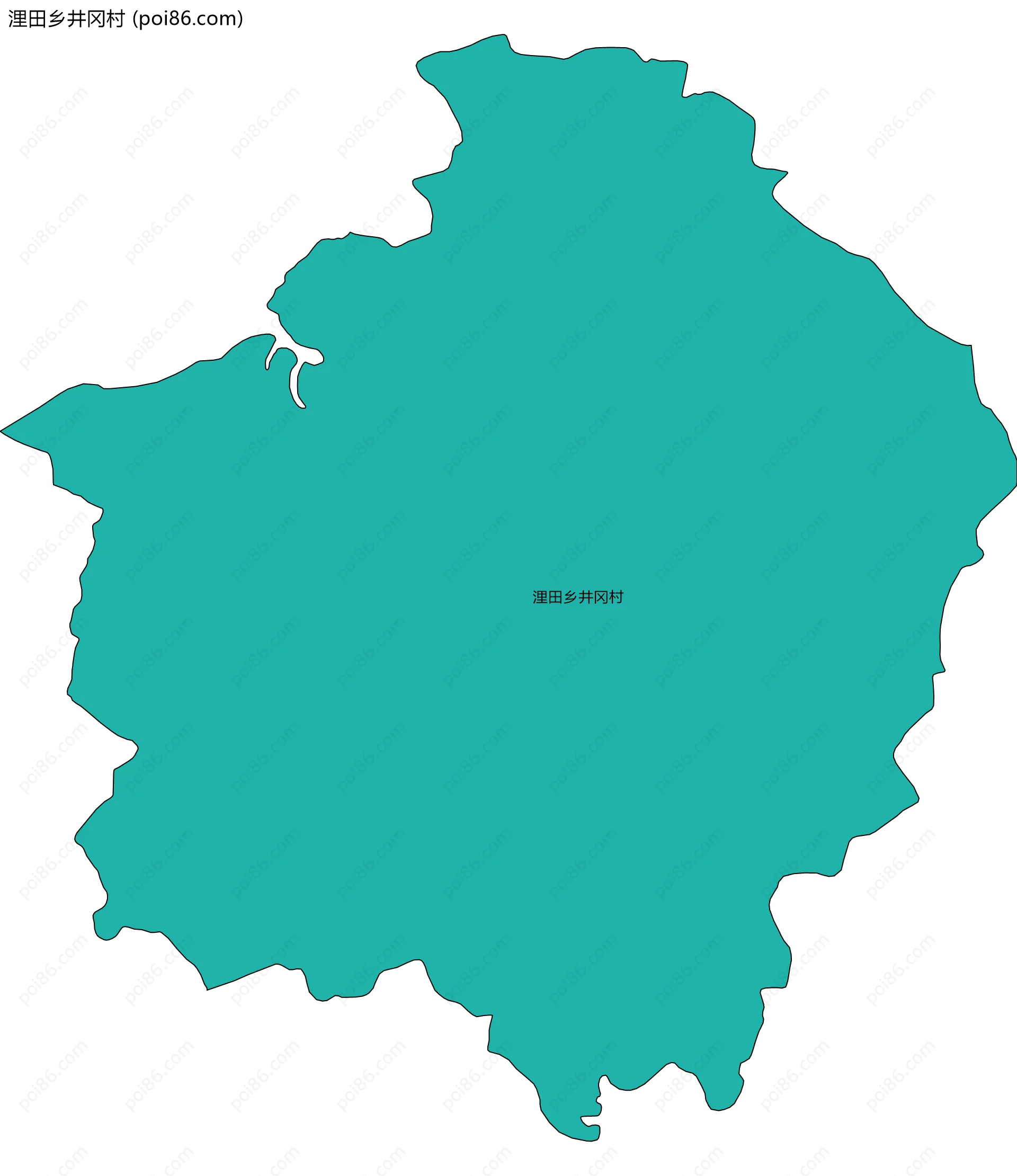 浬田乡井冈村边界地图