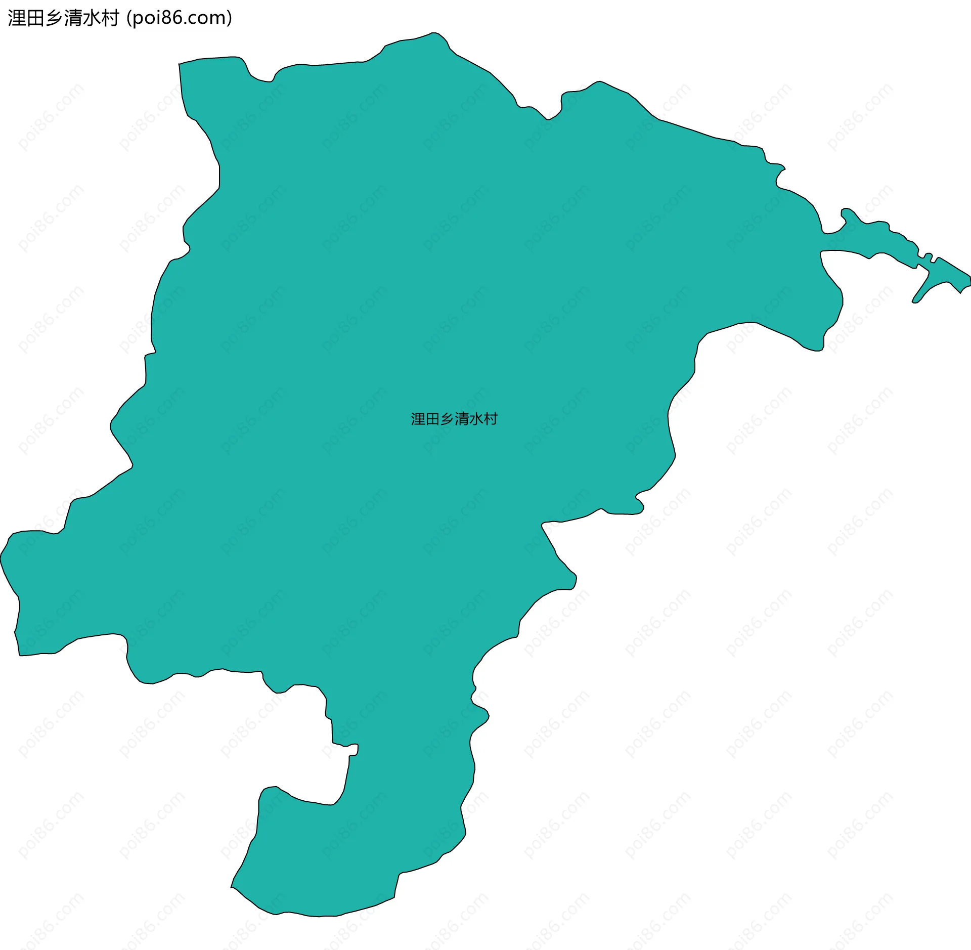 浬田乡清水村边界地图