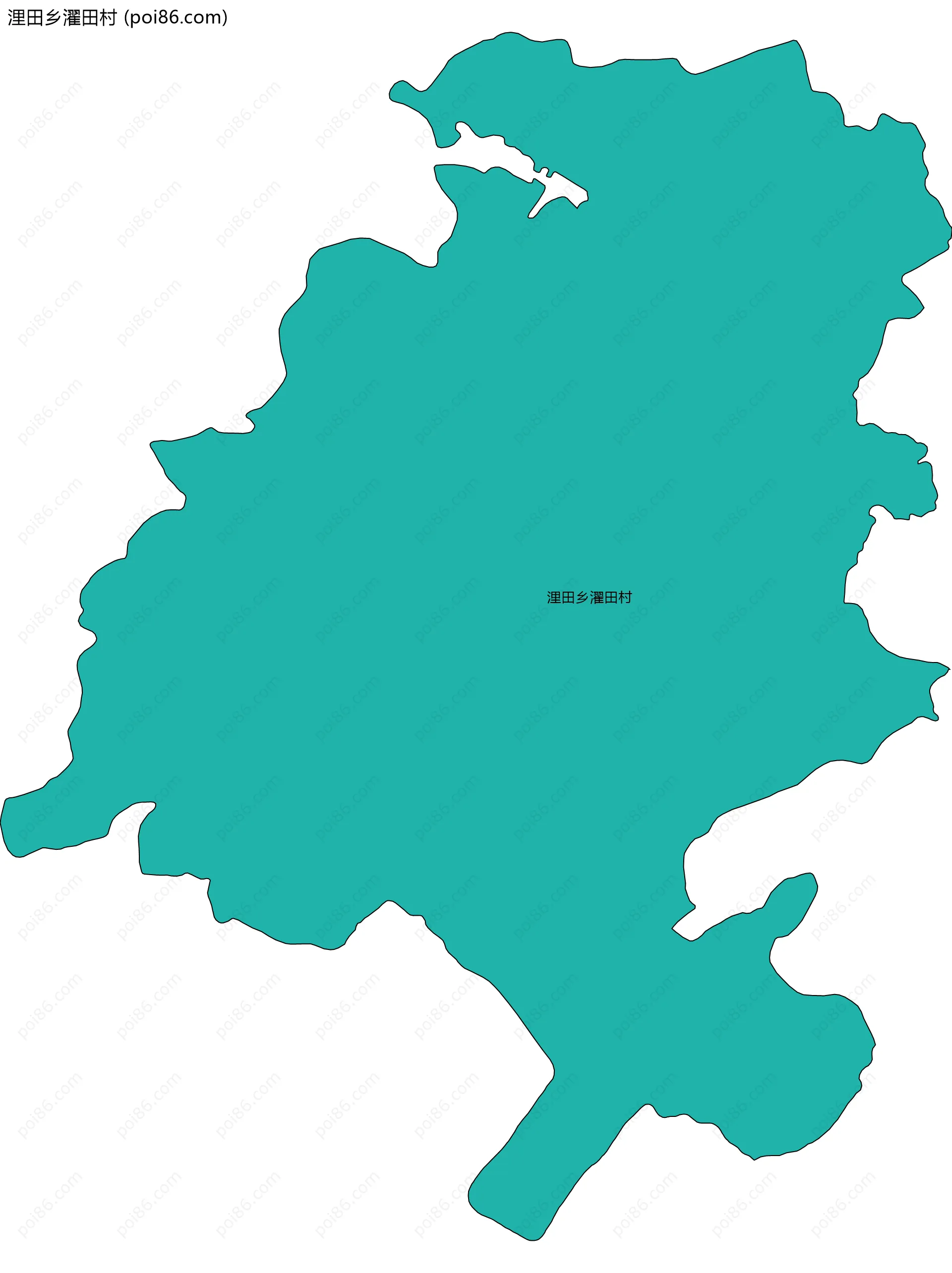 浬田乡濯田村边界地图