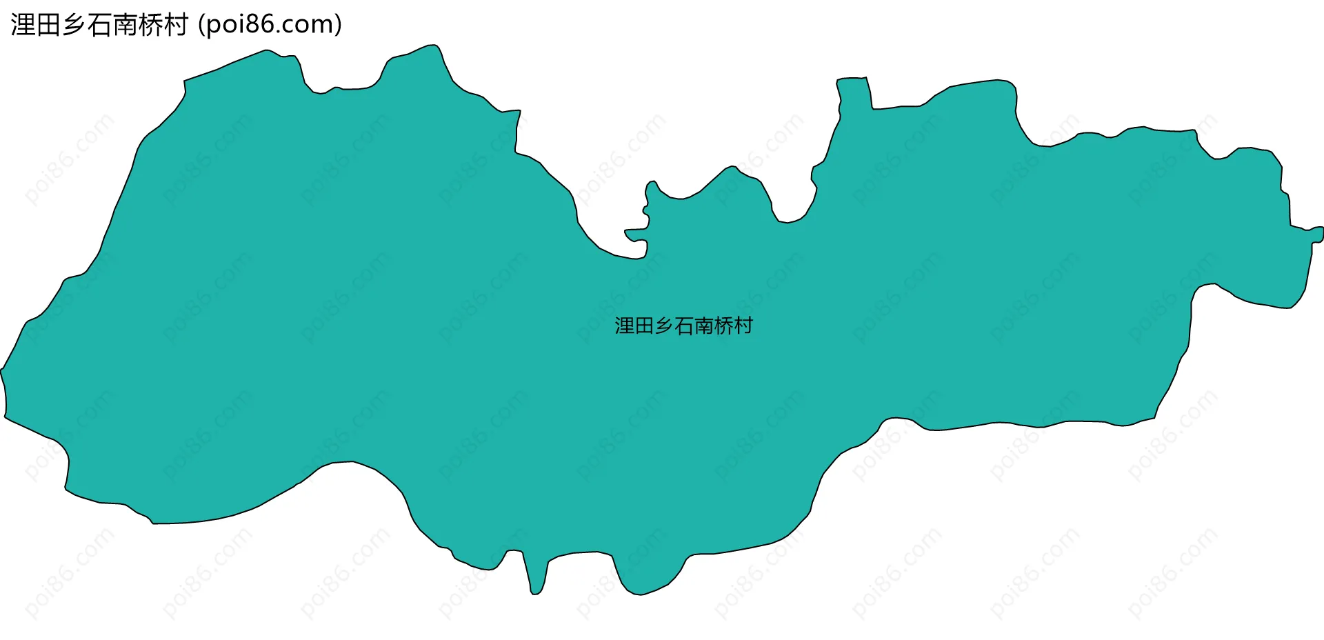 浬田乡石南桥村边界地图