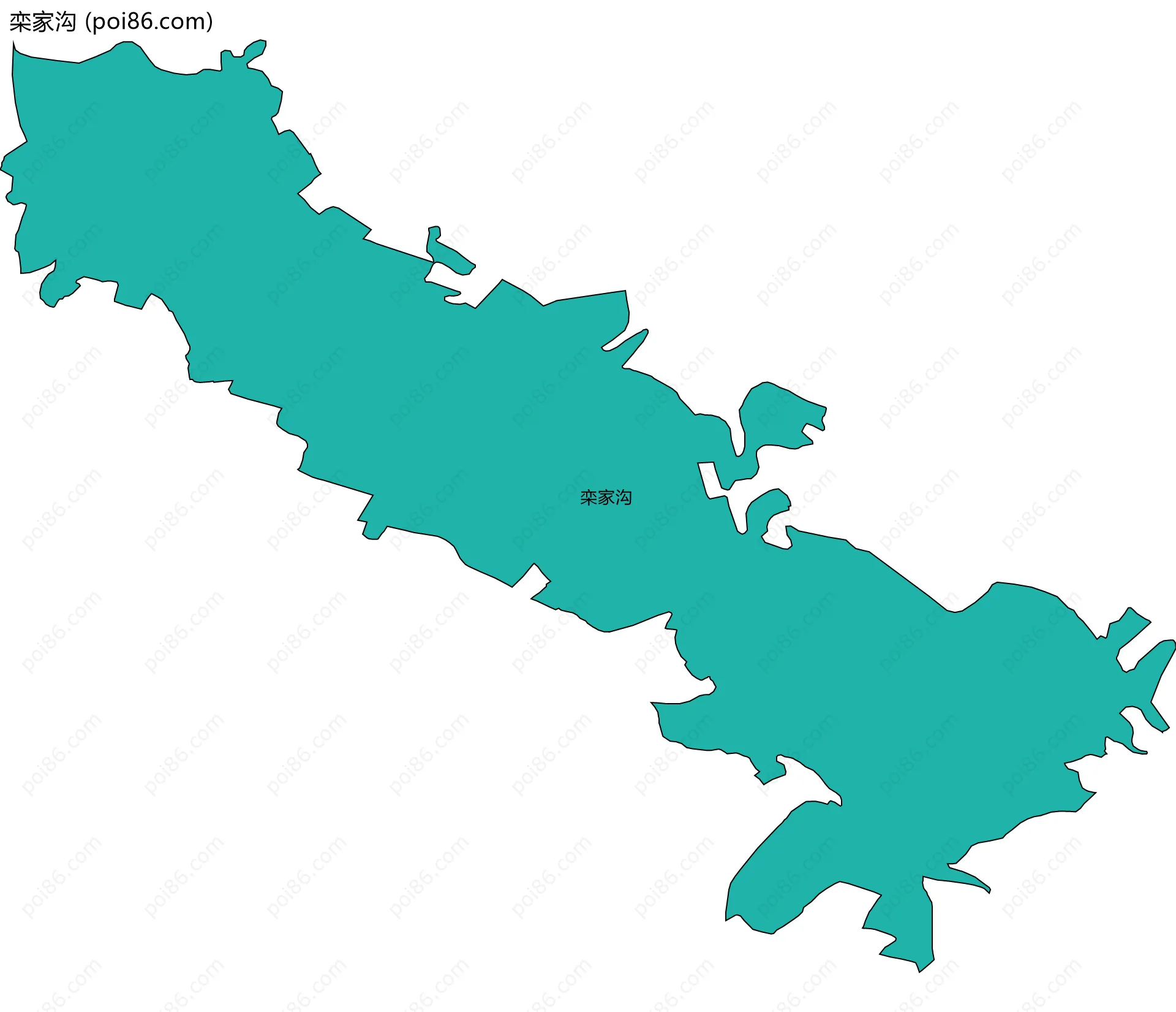 栾家沟边界地图