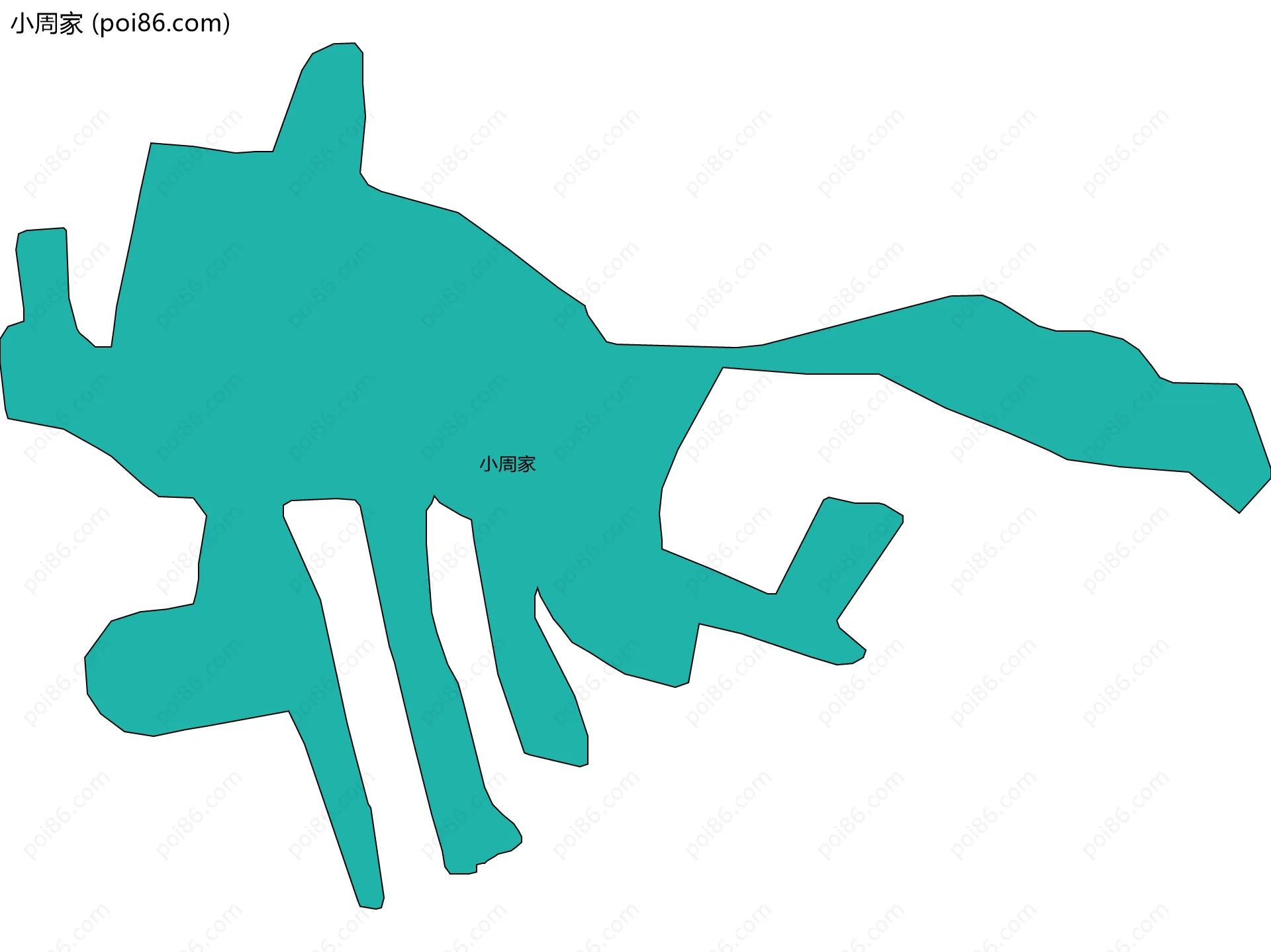 小周家边界地图