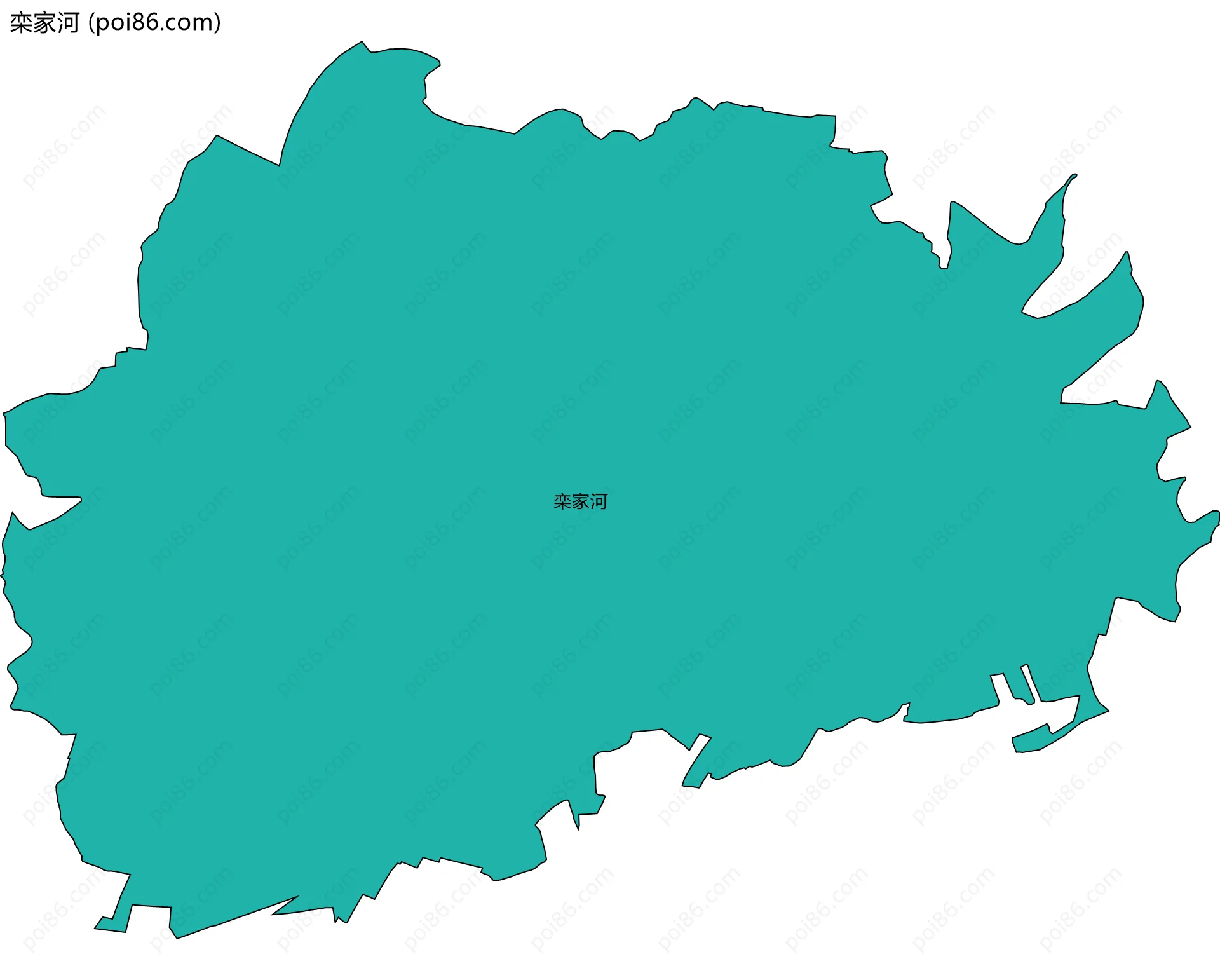 栾家河边界地图
