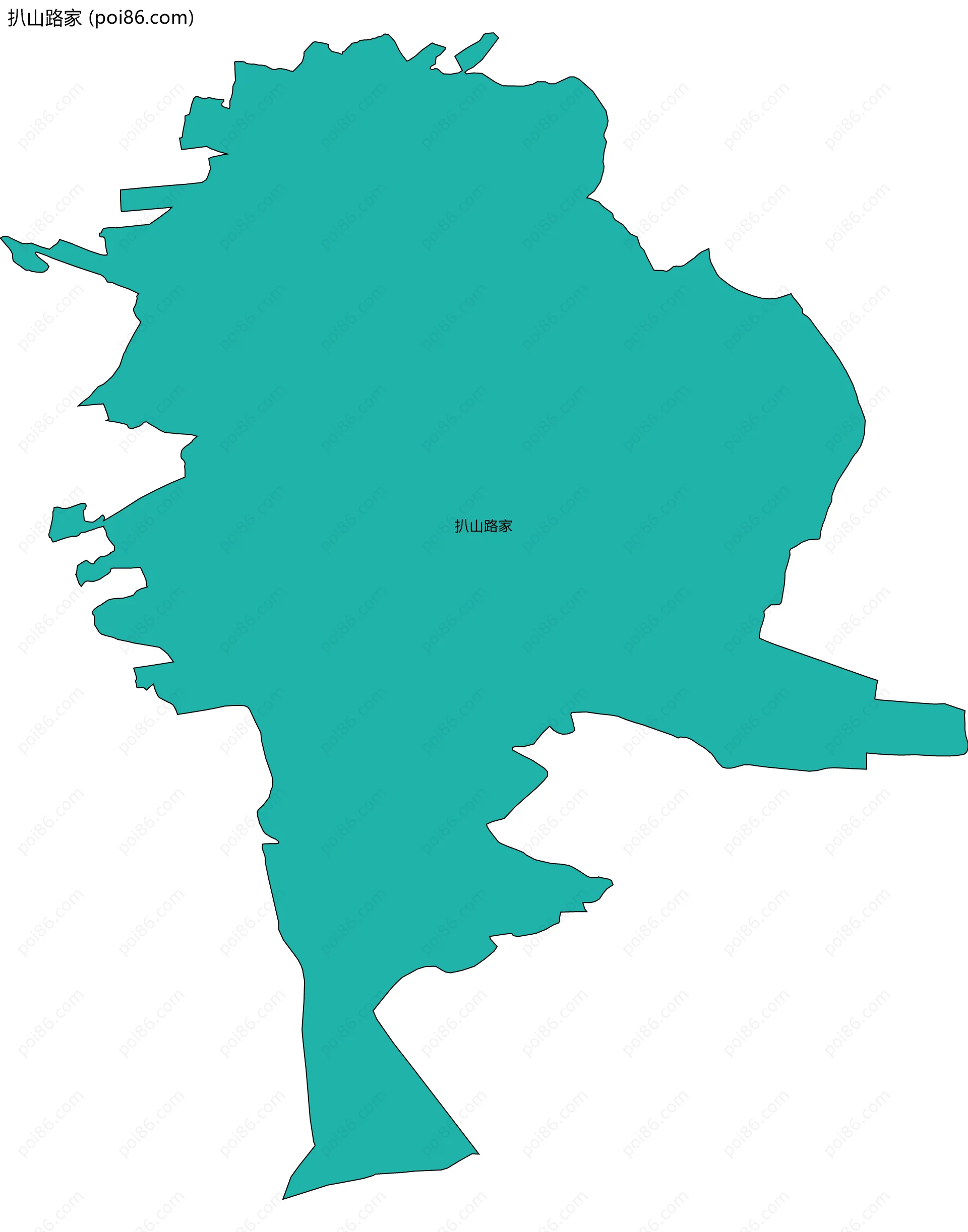 扒山路家边界地图