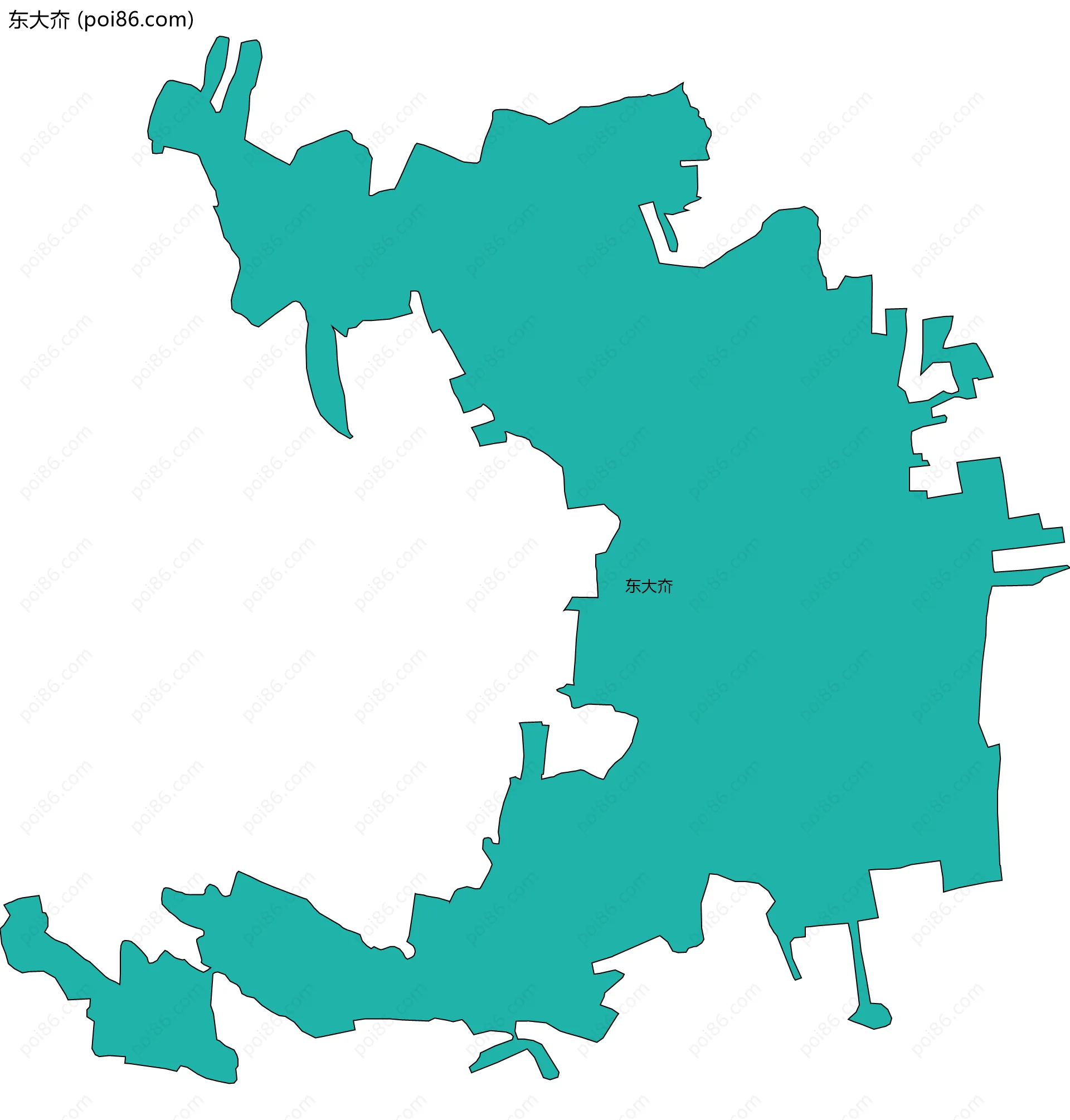 东大夼边界地图