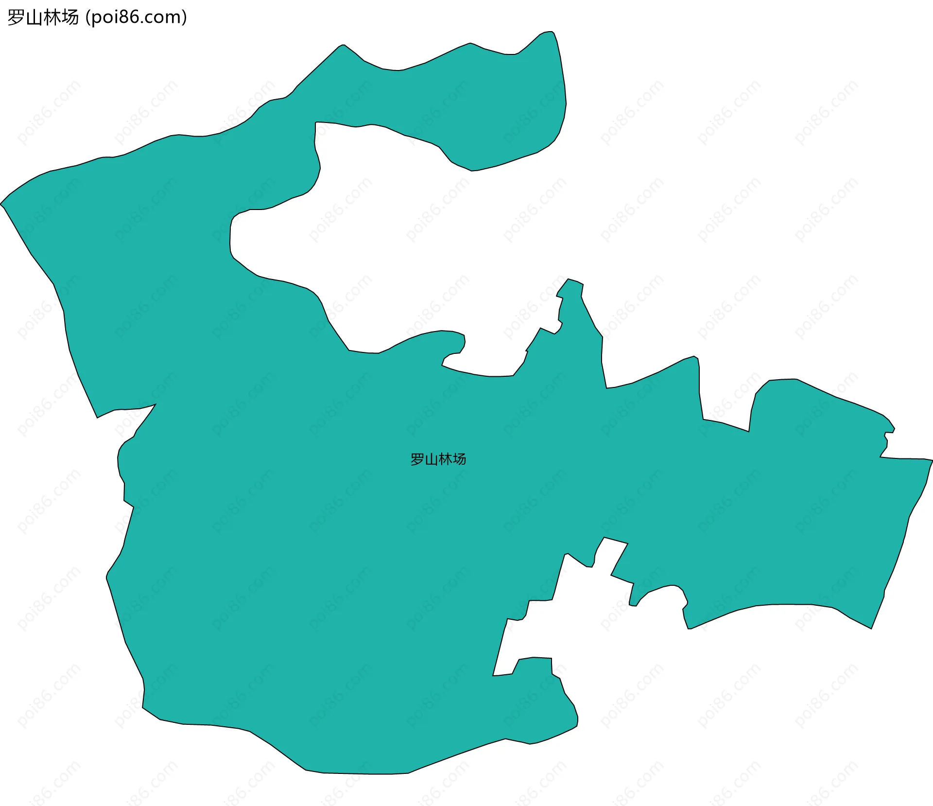 罗山林场边界地图