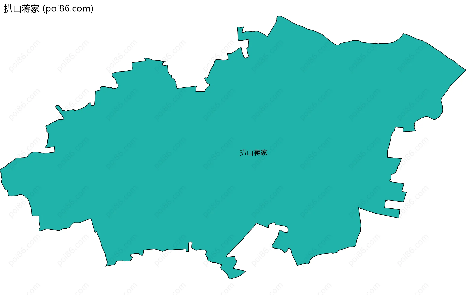 扒山蒋家边界地图