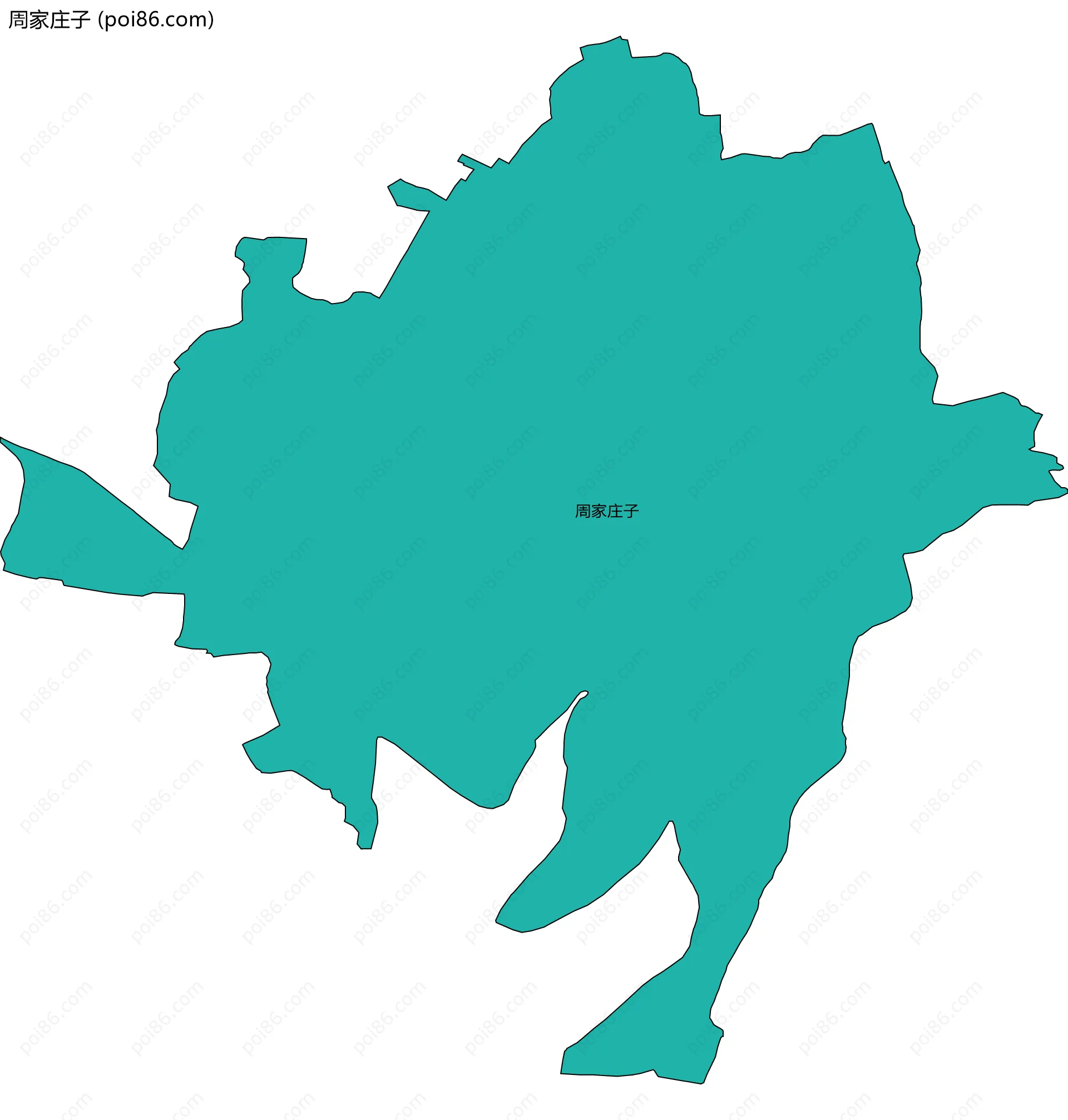 周家庄子边界地图
