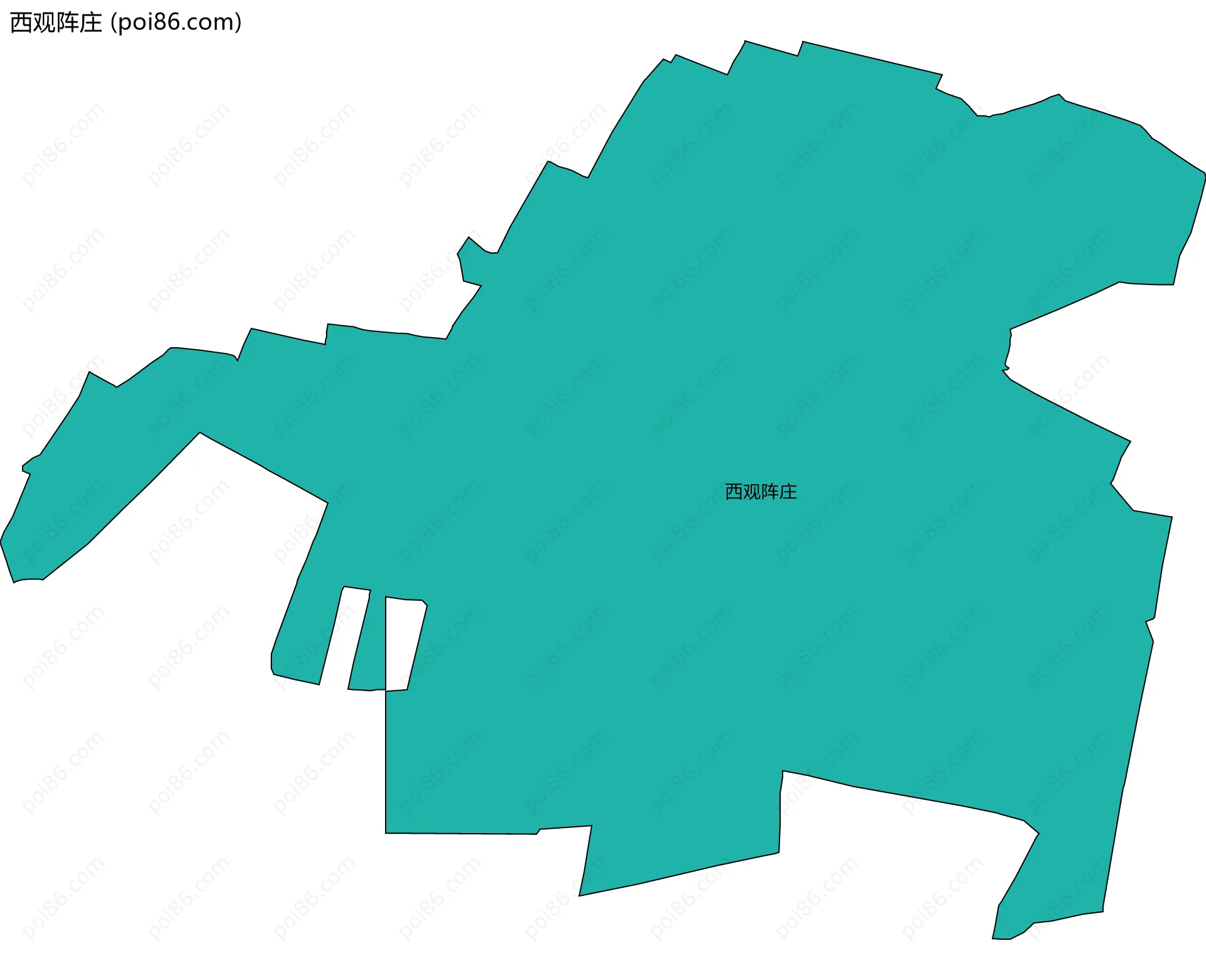 西观阵庄边界地图