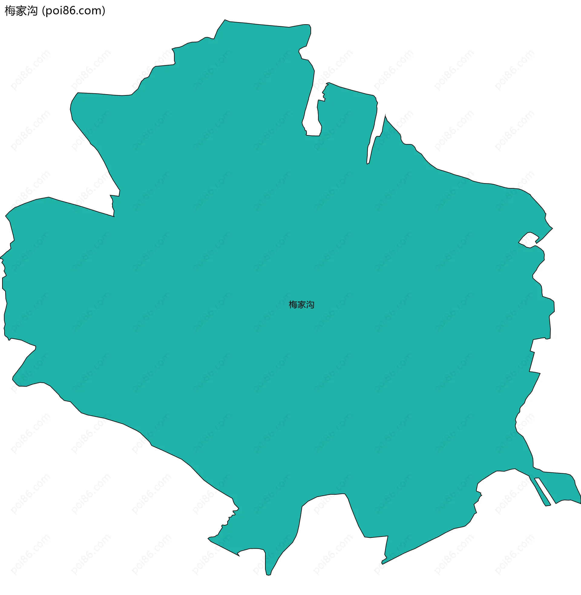 梅家沟边界地图