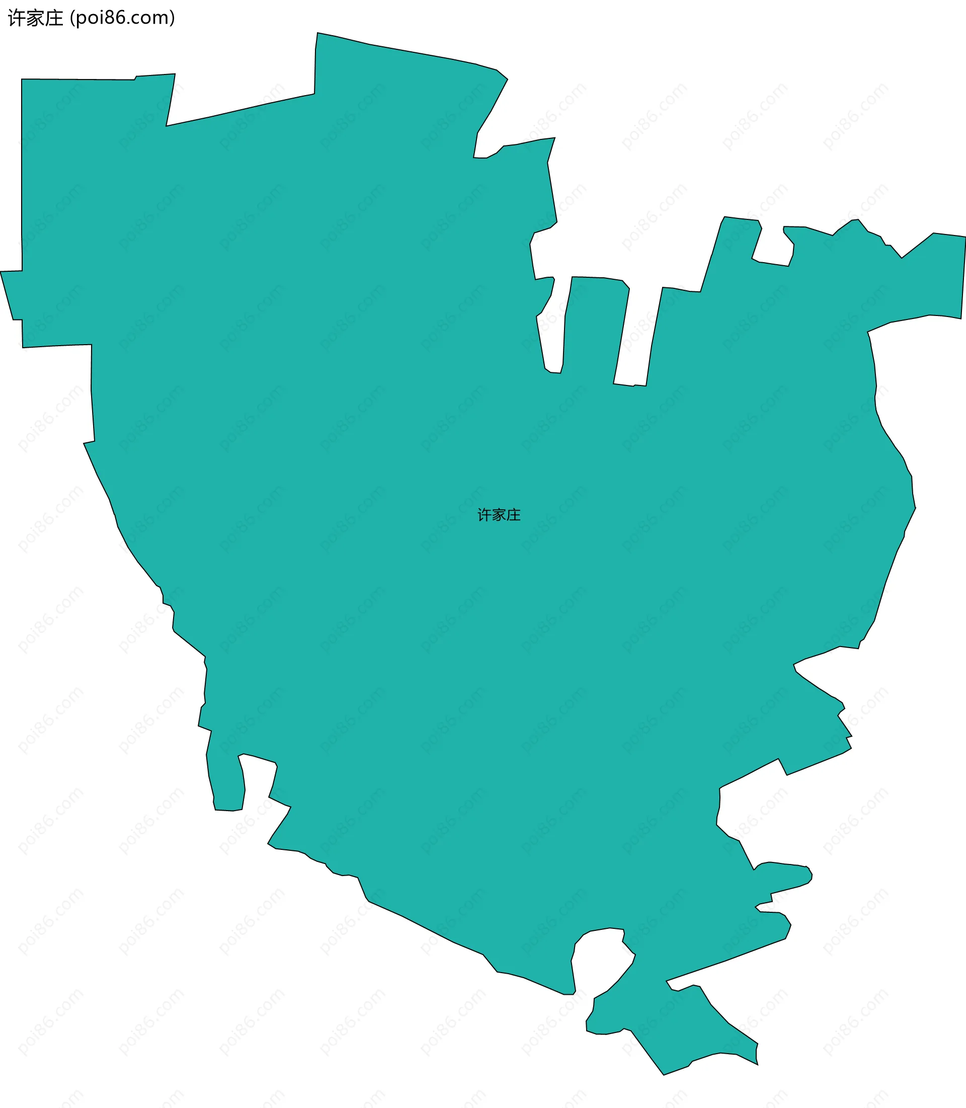 许家庄边界地图