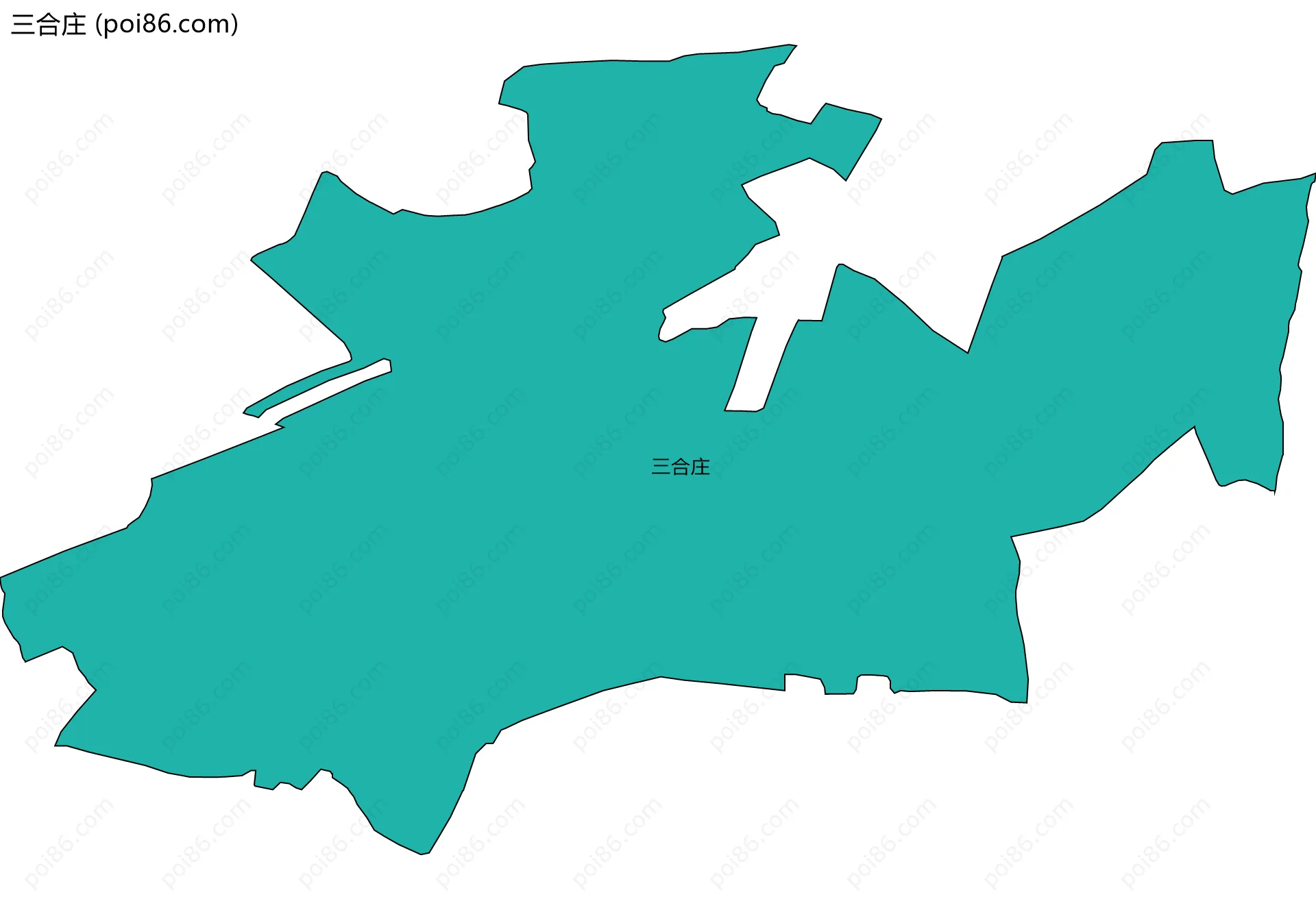 三合庄边界地图