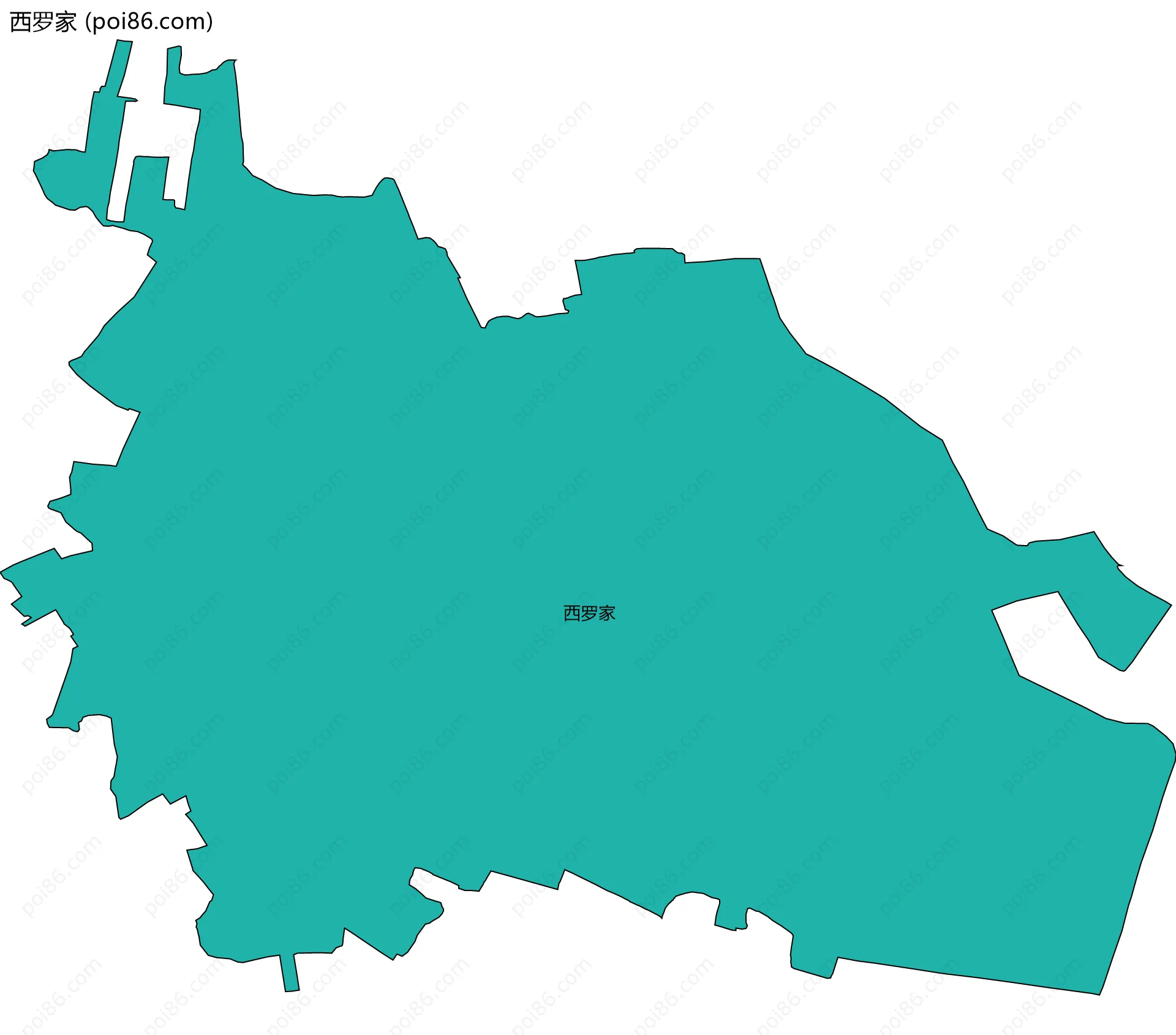 西罗家边界地图