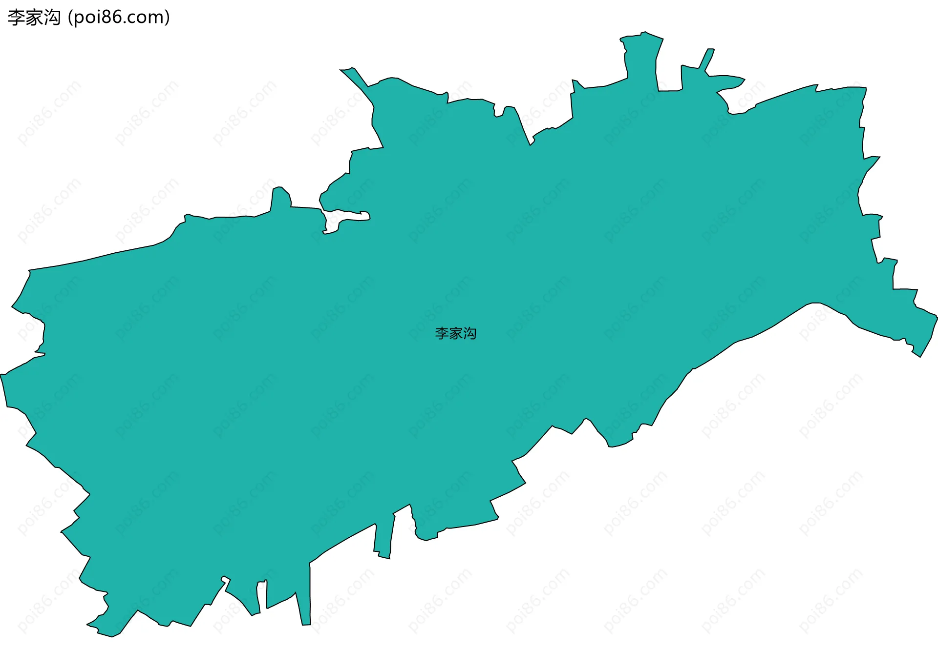 李家沟边界地图