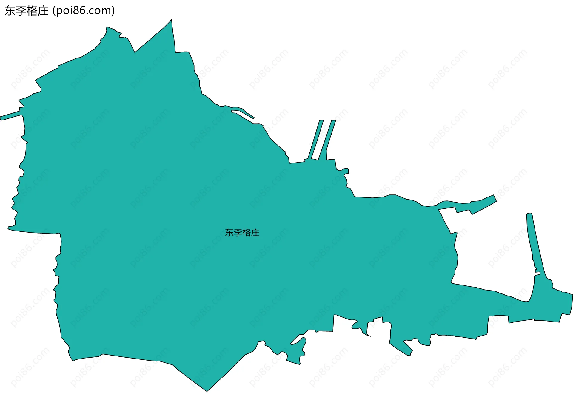 东李格庄边界地图