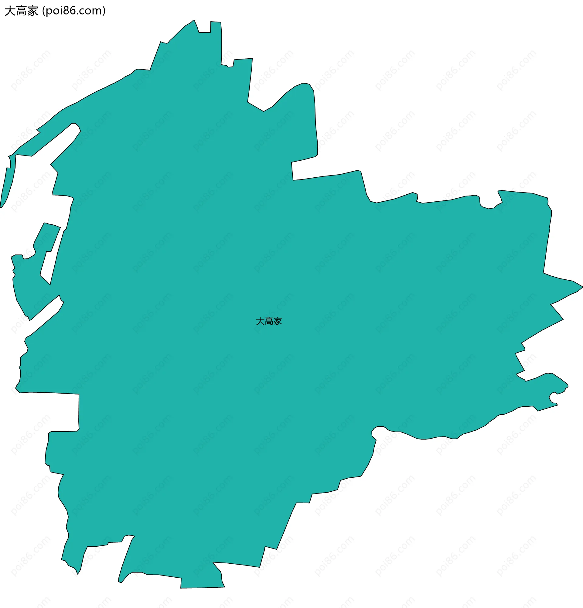 大高家边界地图