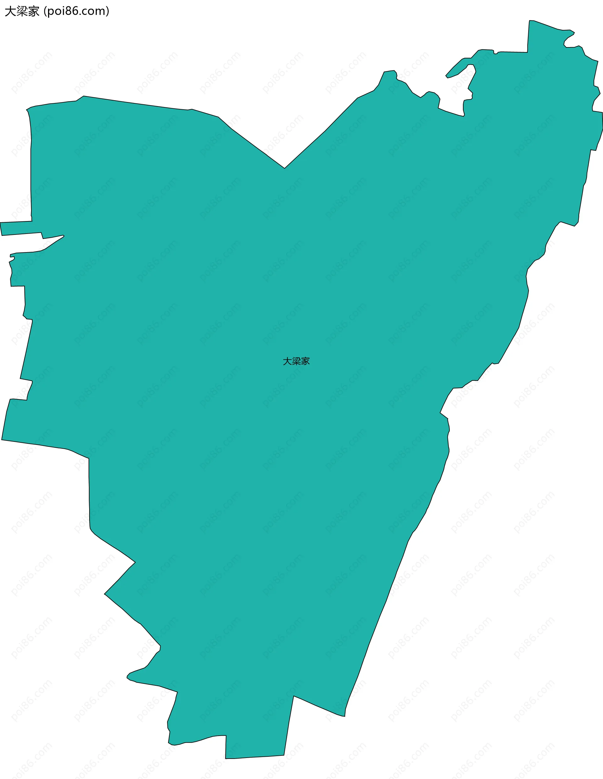 大梁家边界地图