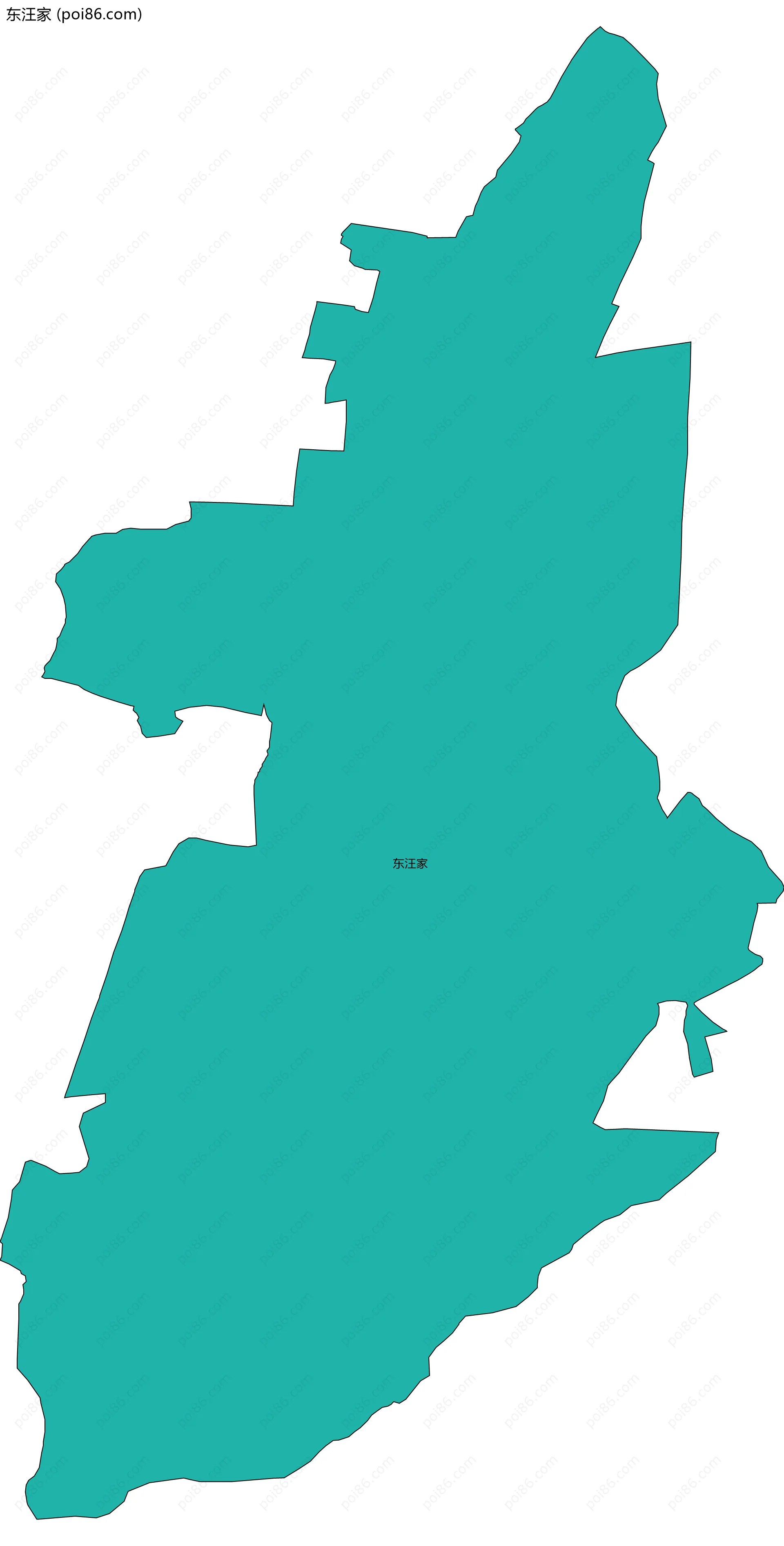 东汪家边界地图