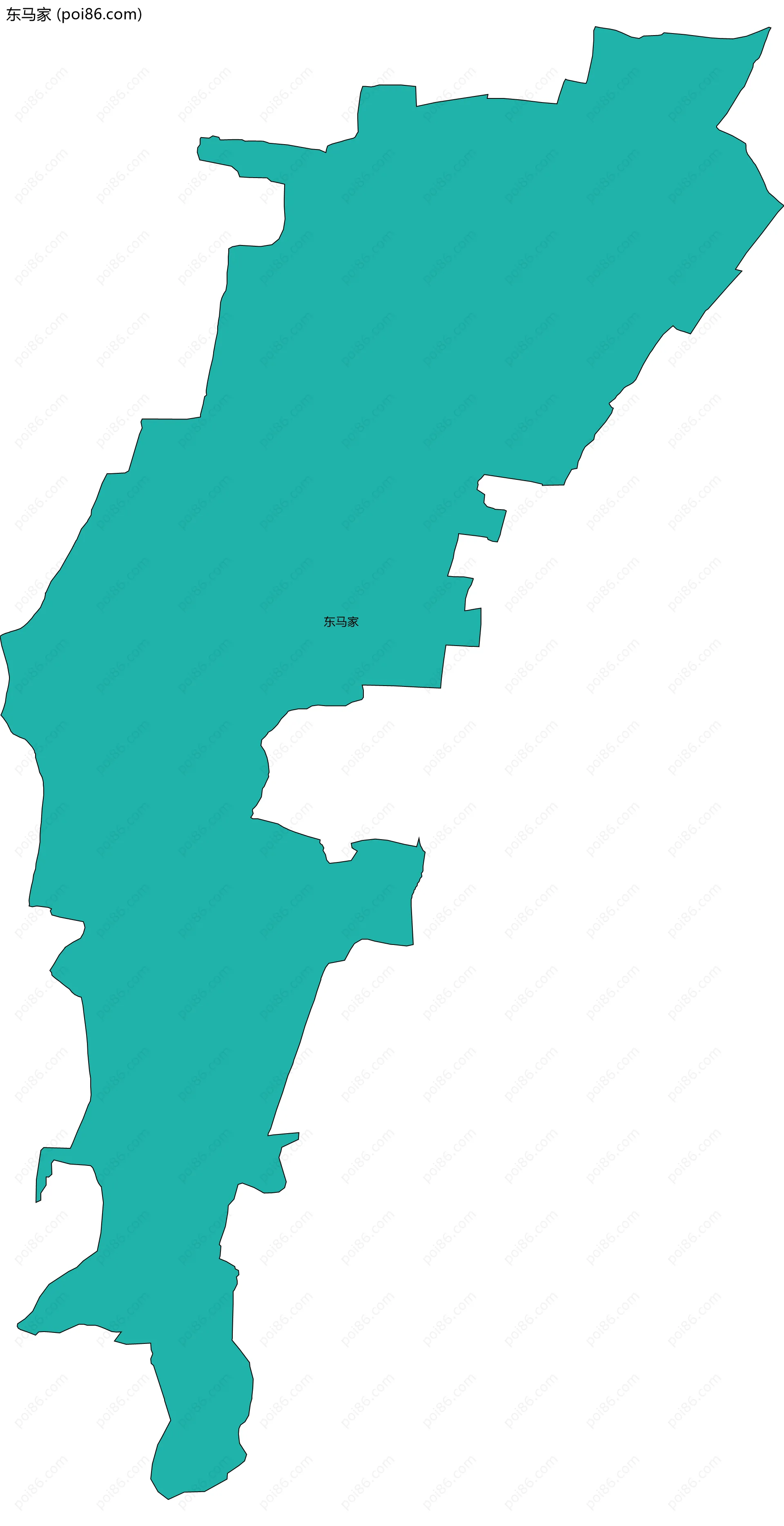 东马家边界地图
