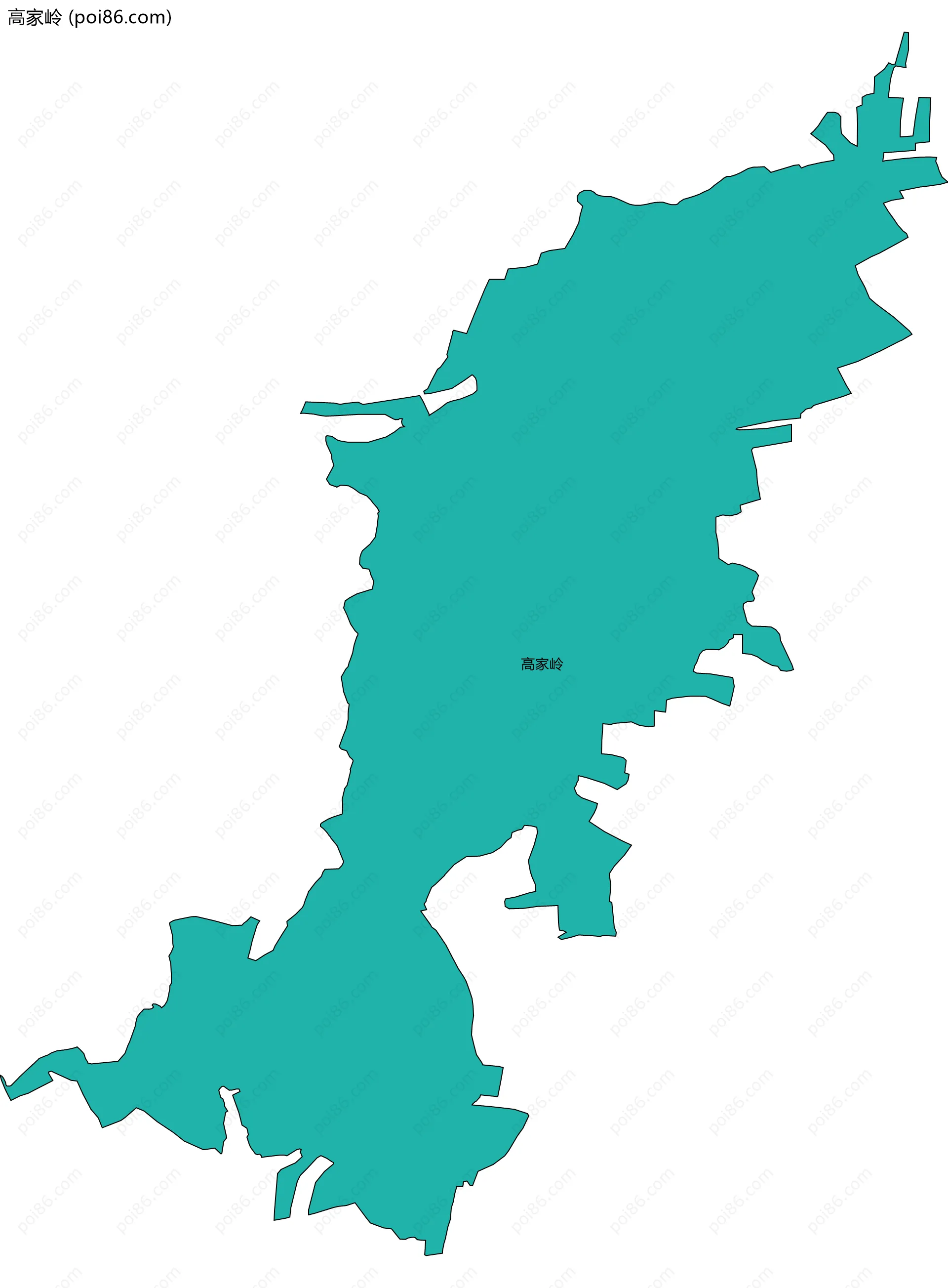 高家岭边界地图