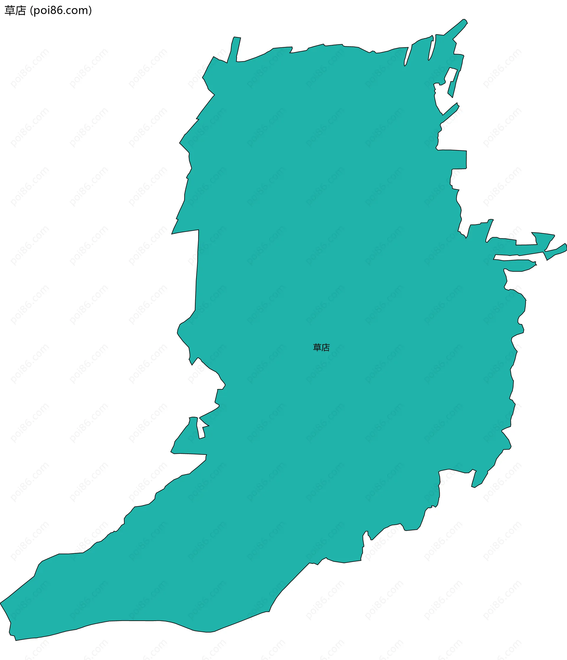 草店边界地图