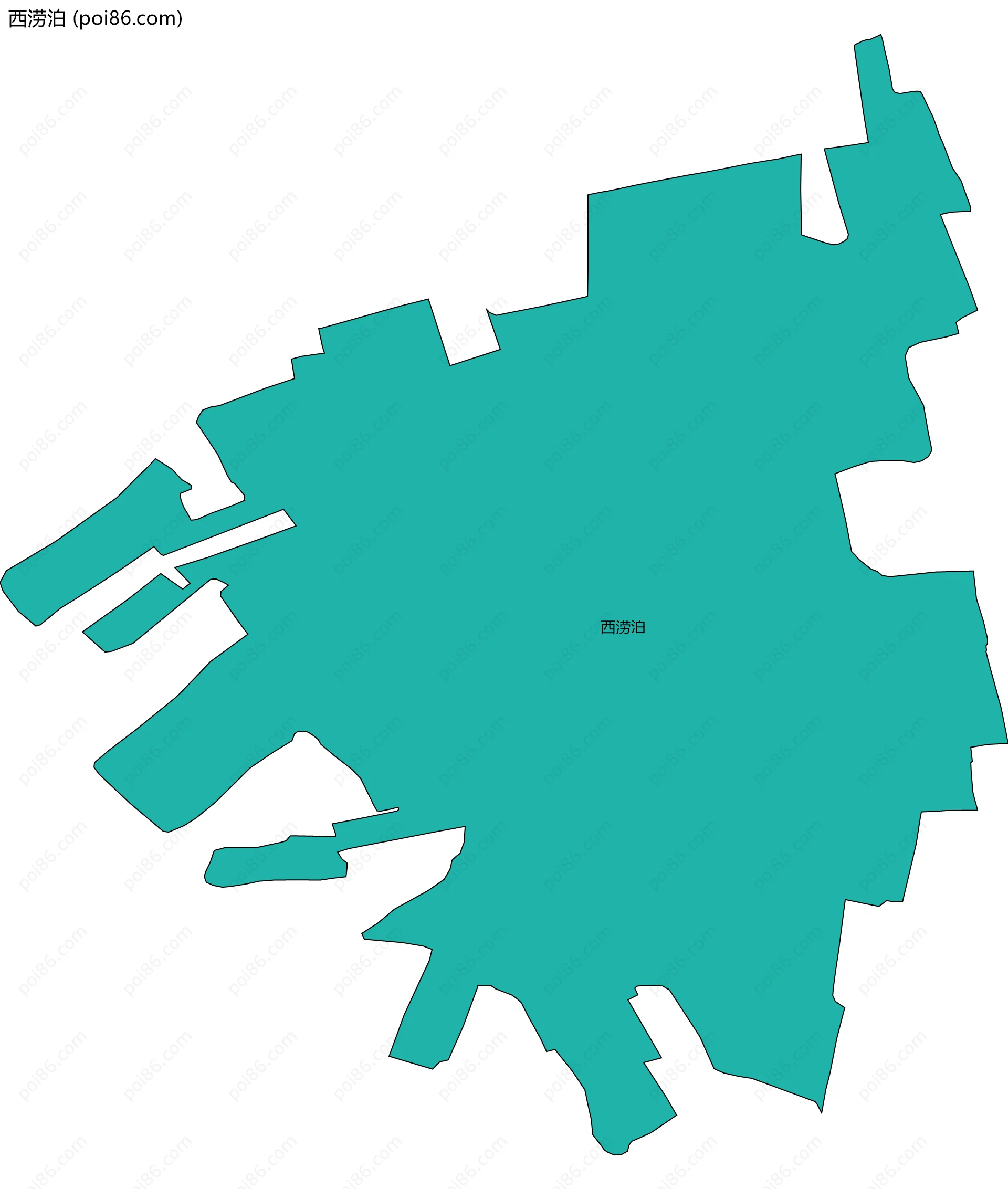 西涝泊边界地图