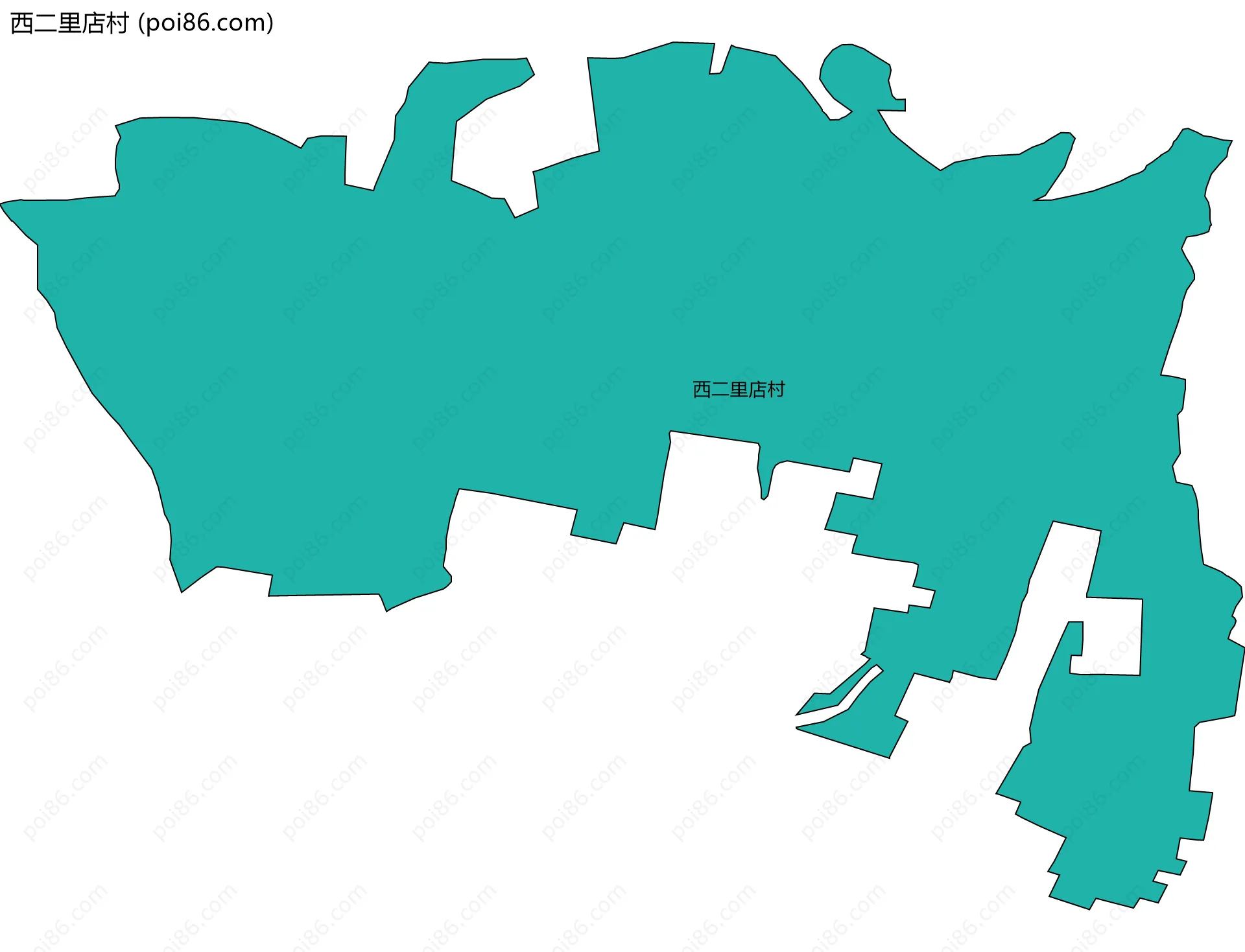 西二里店村边界地图