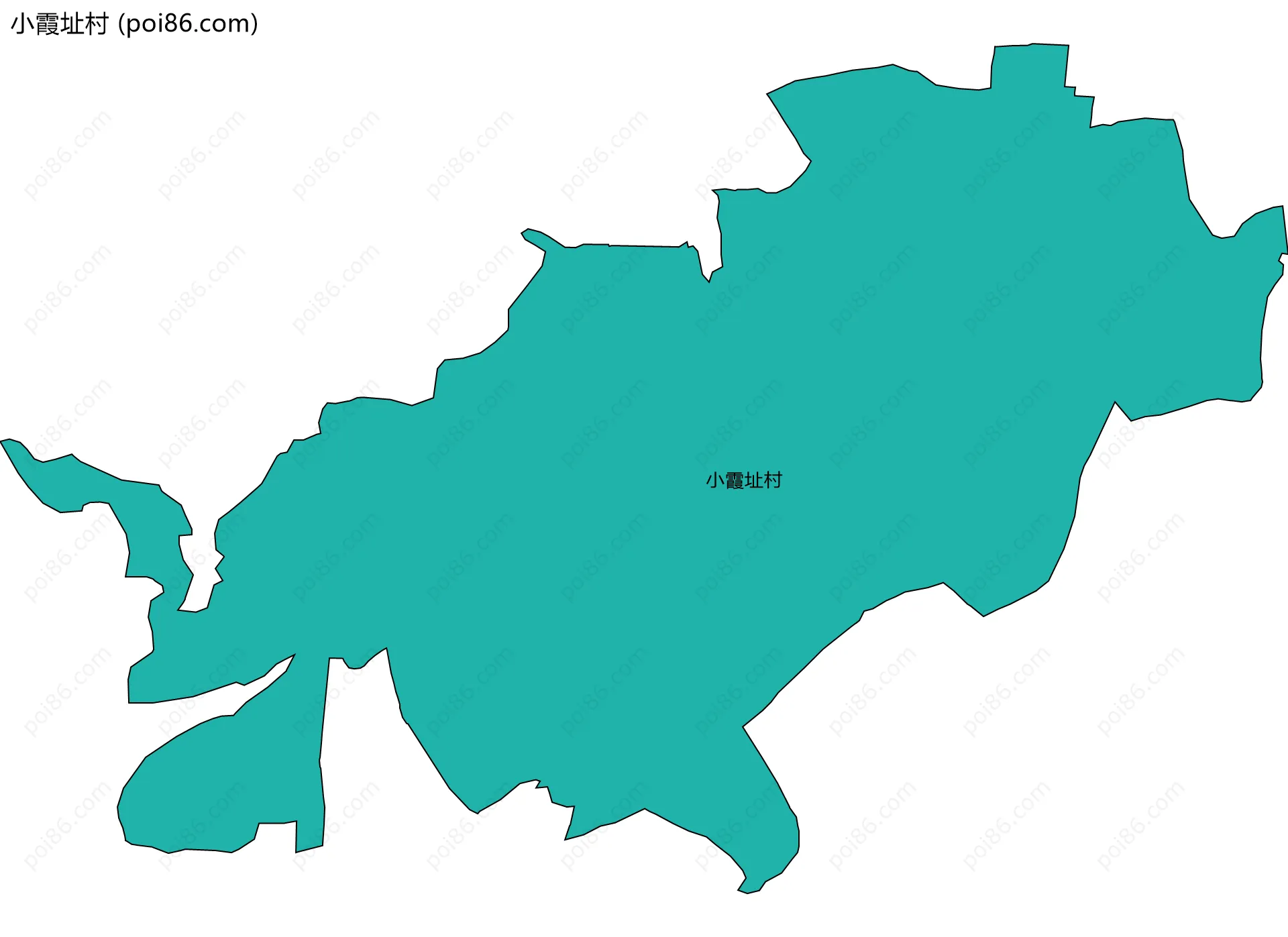 小霞址村边界地图