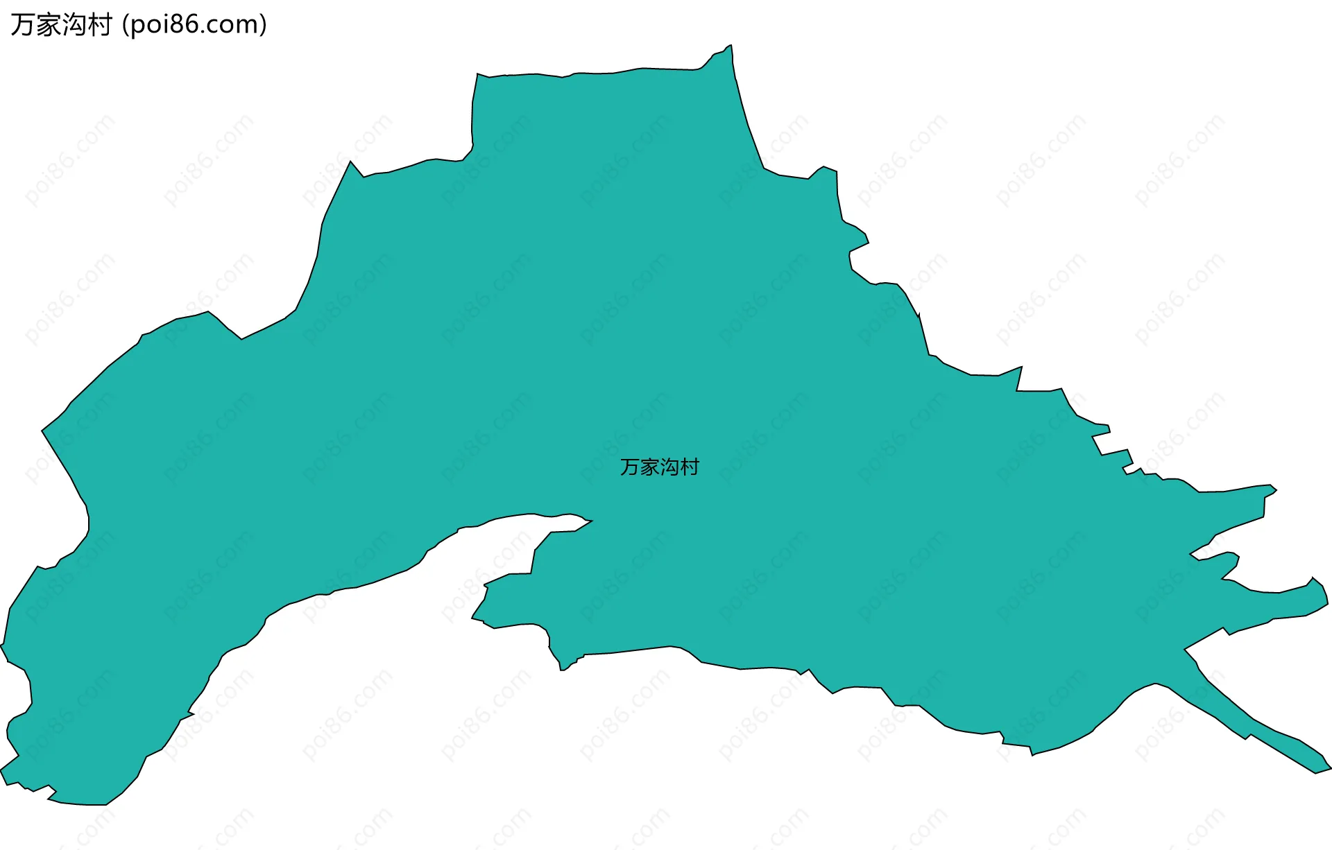 万家沟村边界地图