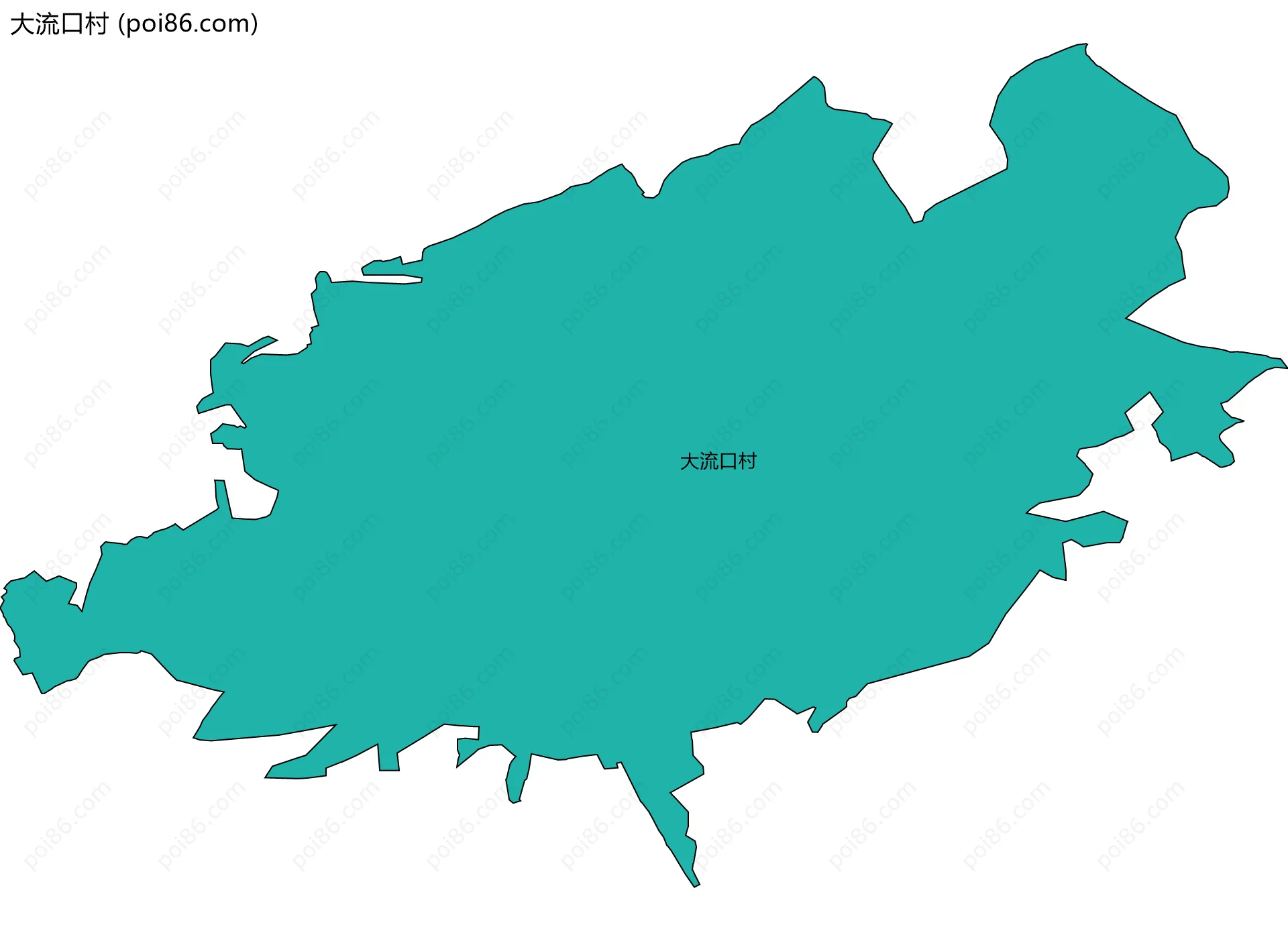 大流口村边界地图