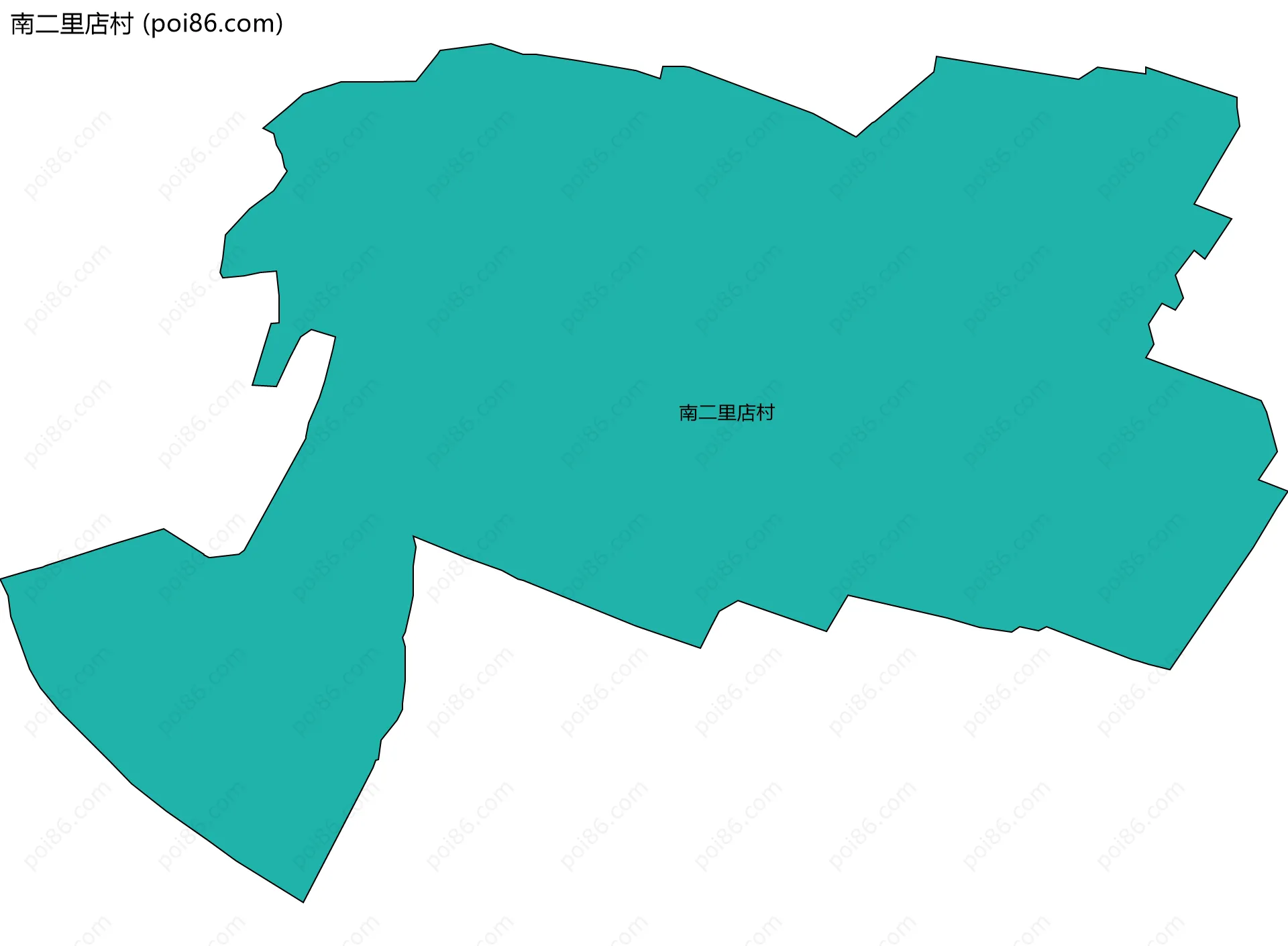 南二里店村边界地图