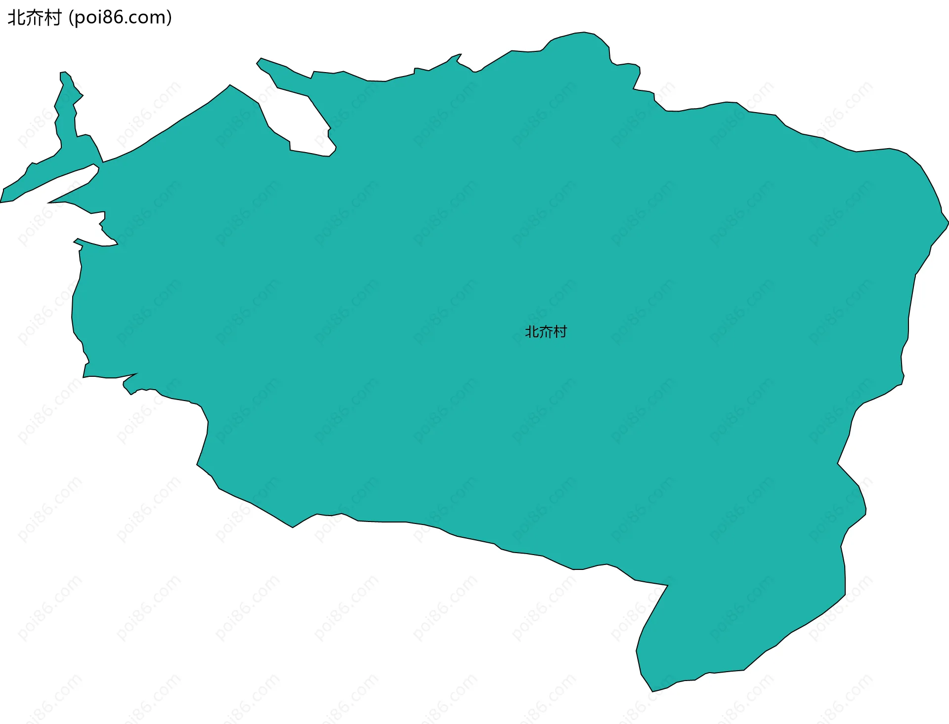 北夼村边界地图