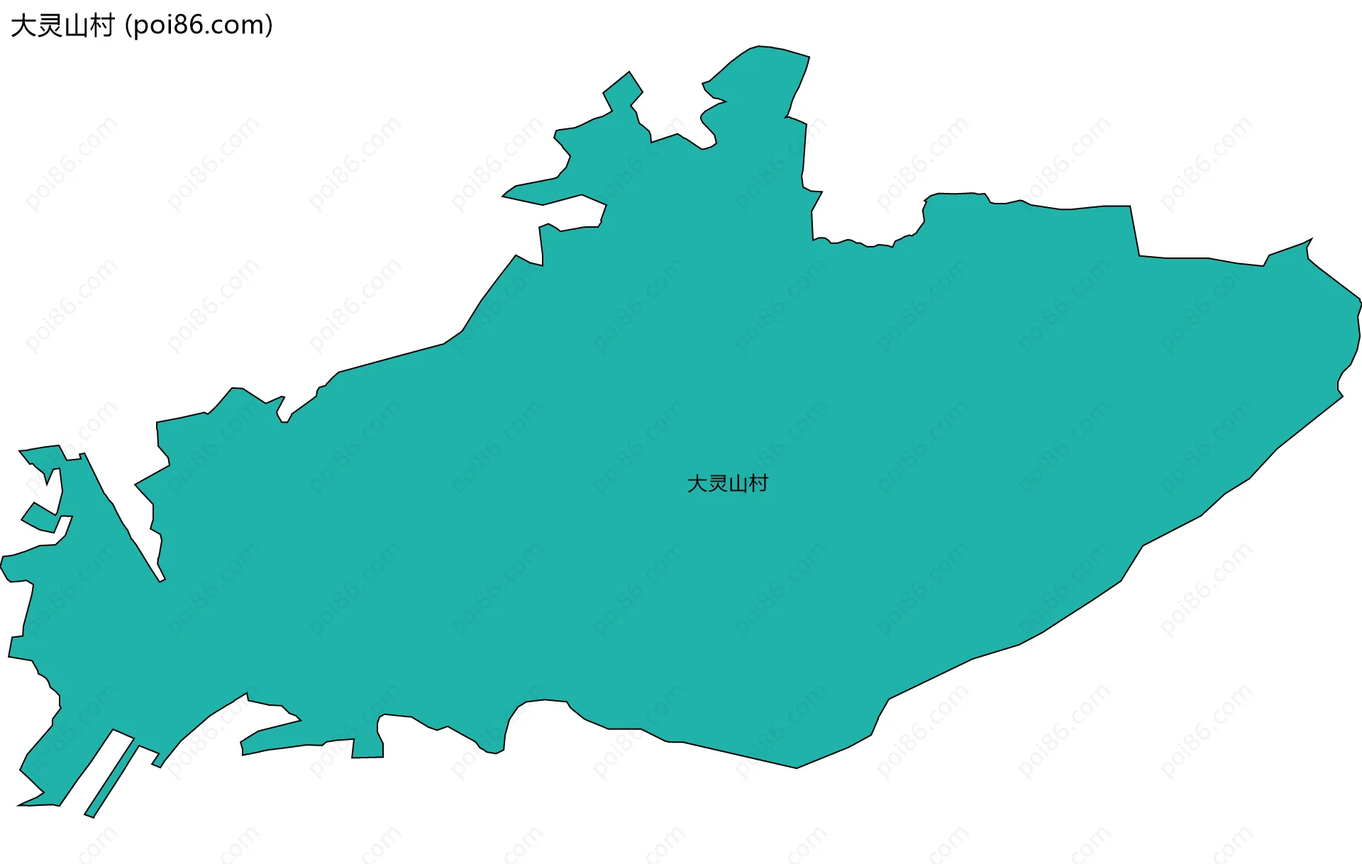 大灵山村边界地图