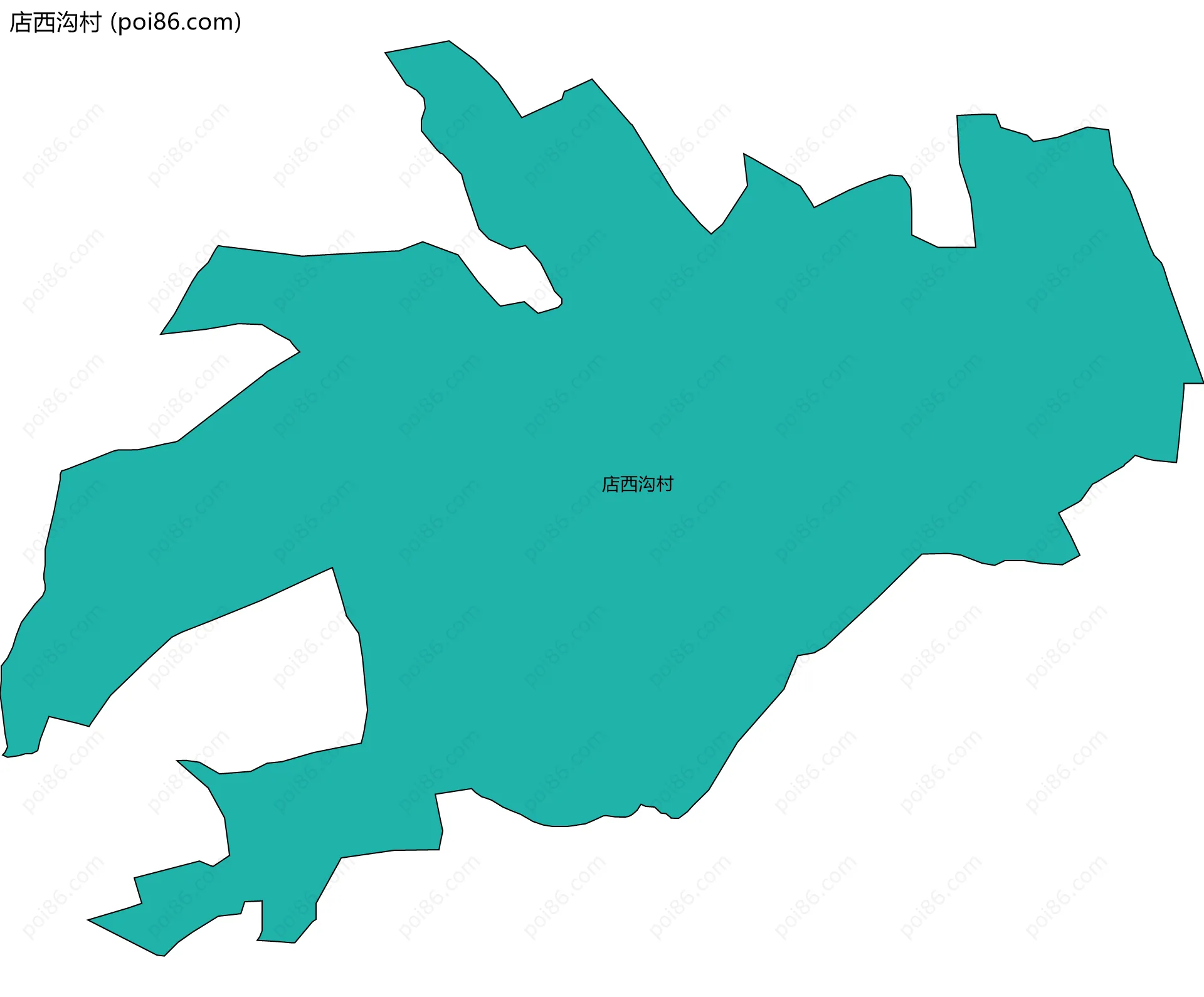 店西沟村边界地图