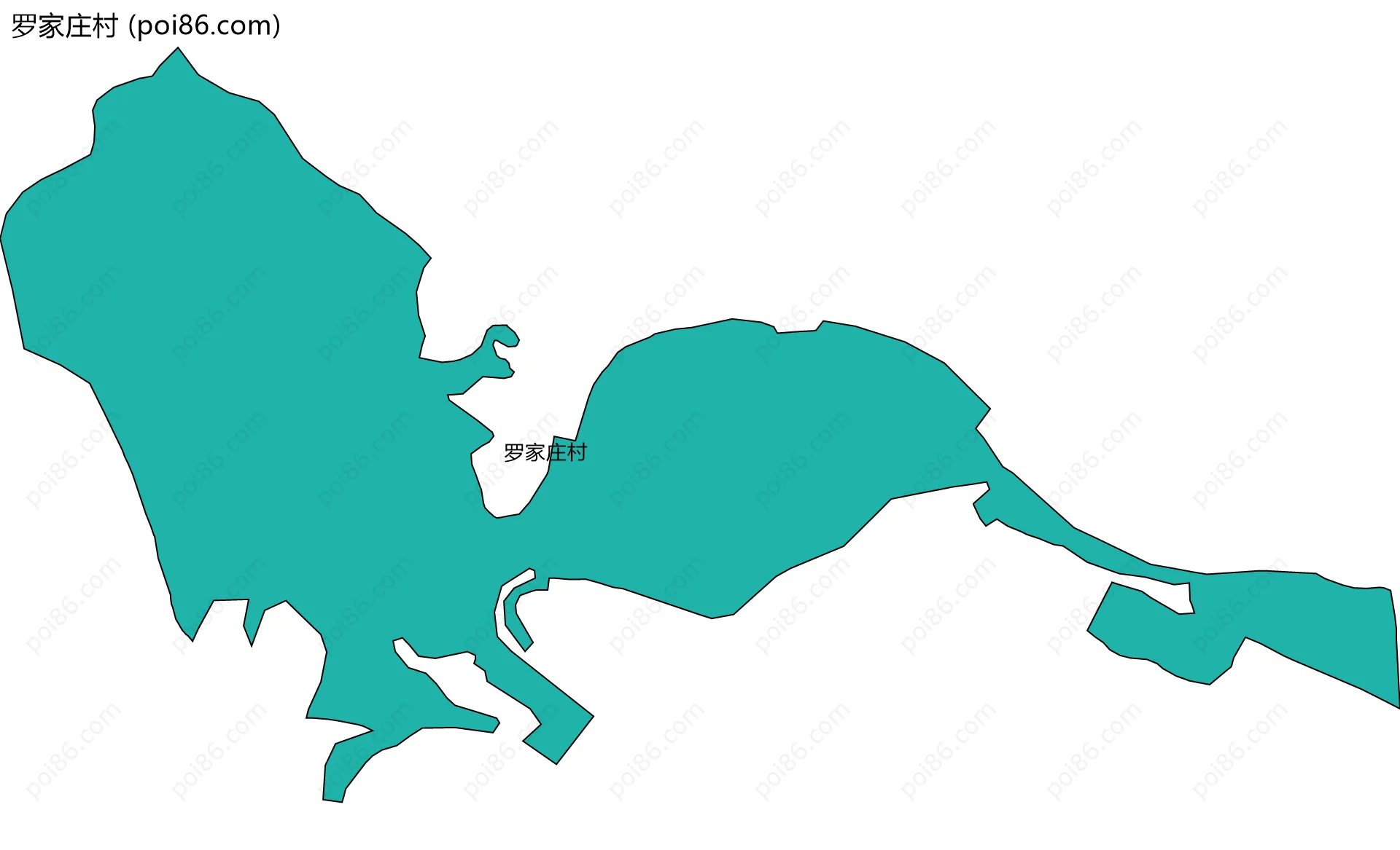 罗家庄村边界地图