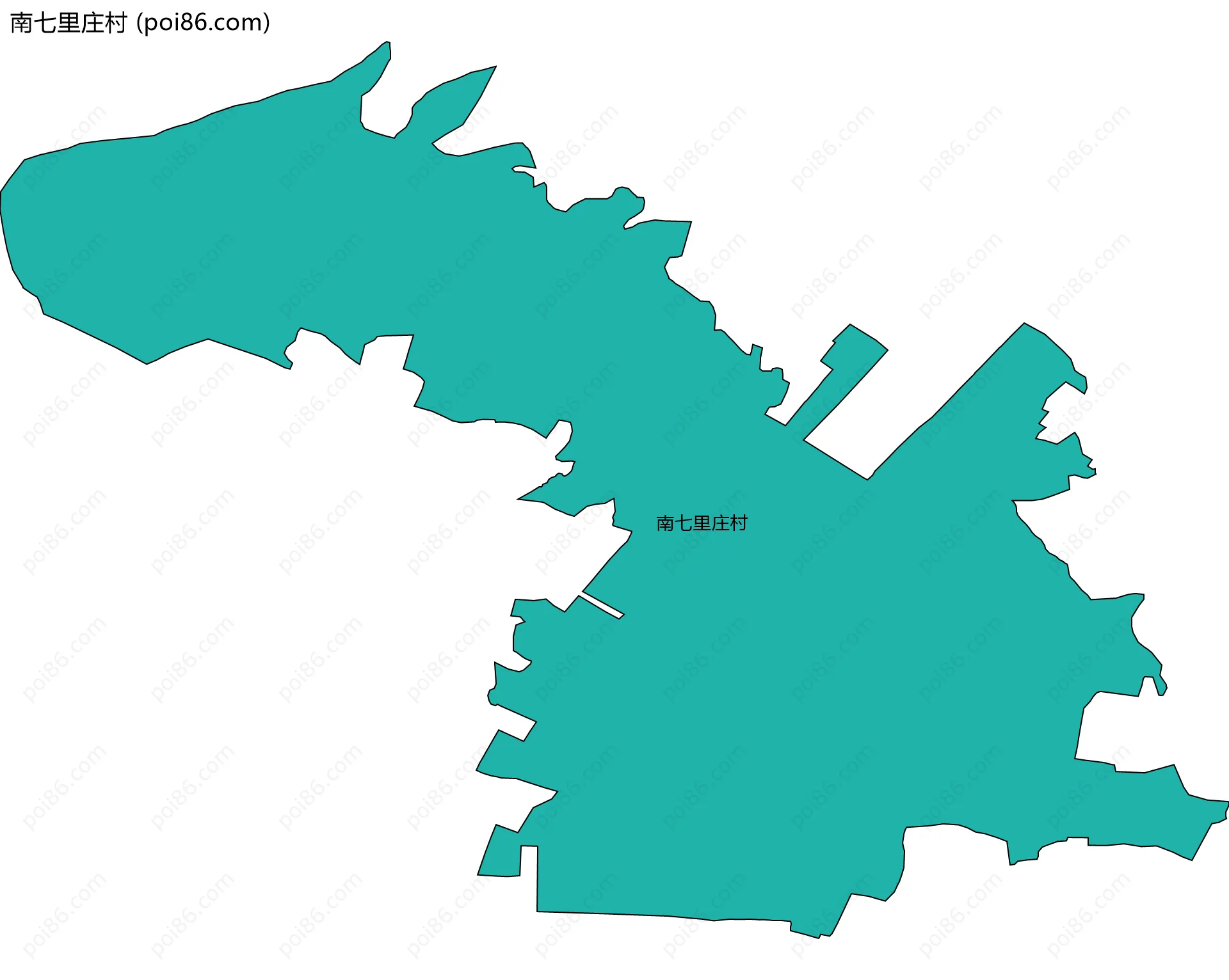 南七里庄村边界地图