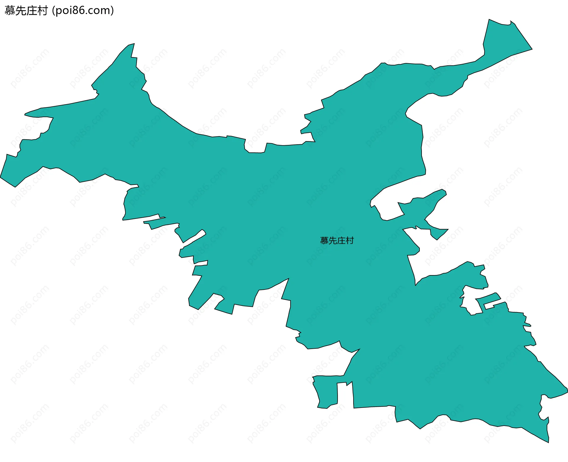 慕先庄村边界地图