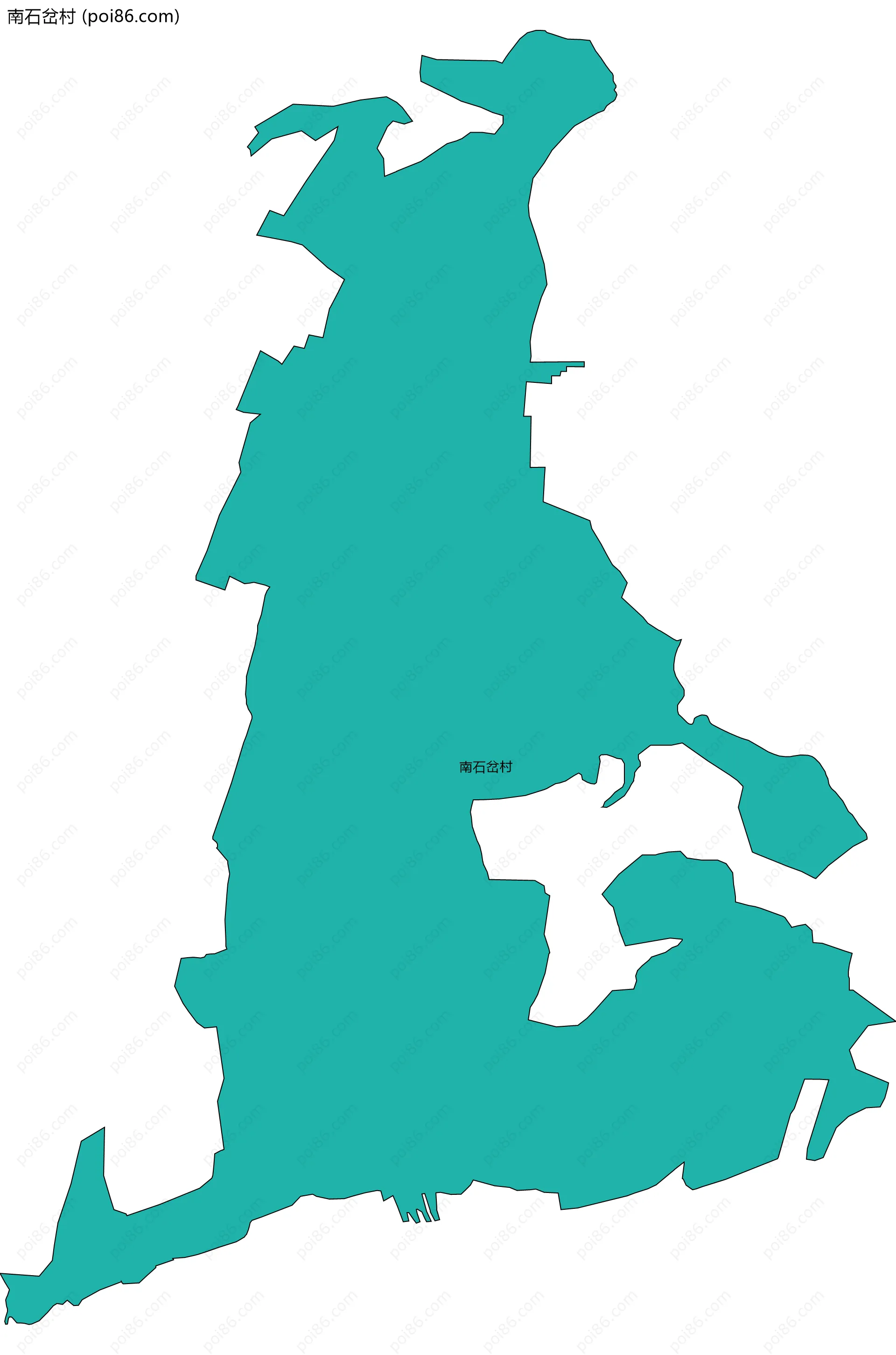 南石岔村边界地图