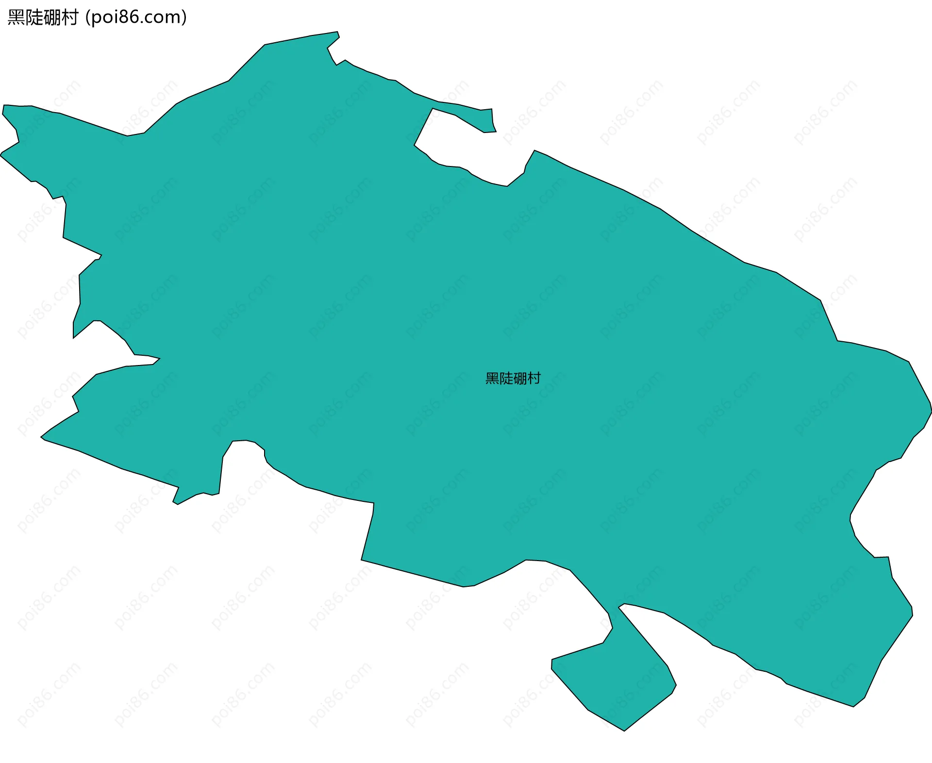 黑陡硼村边界地图